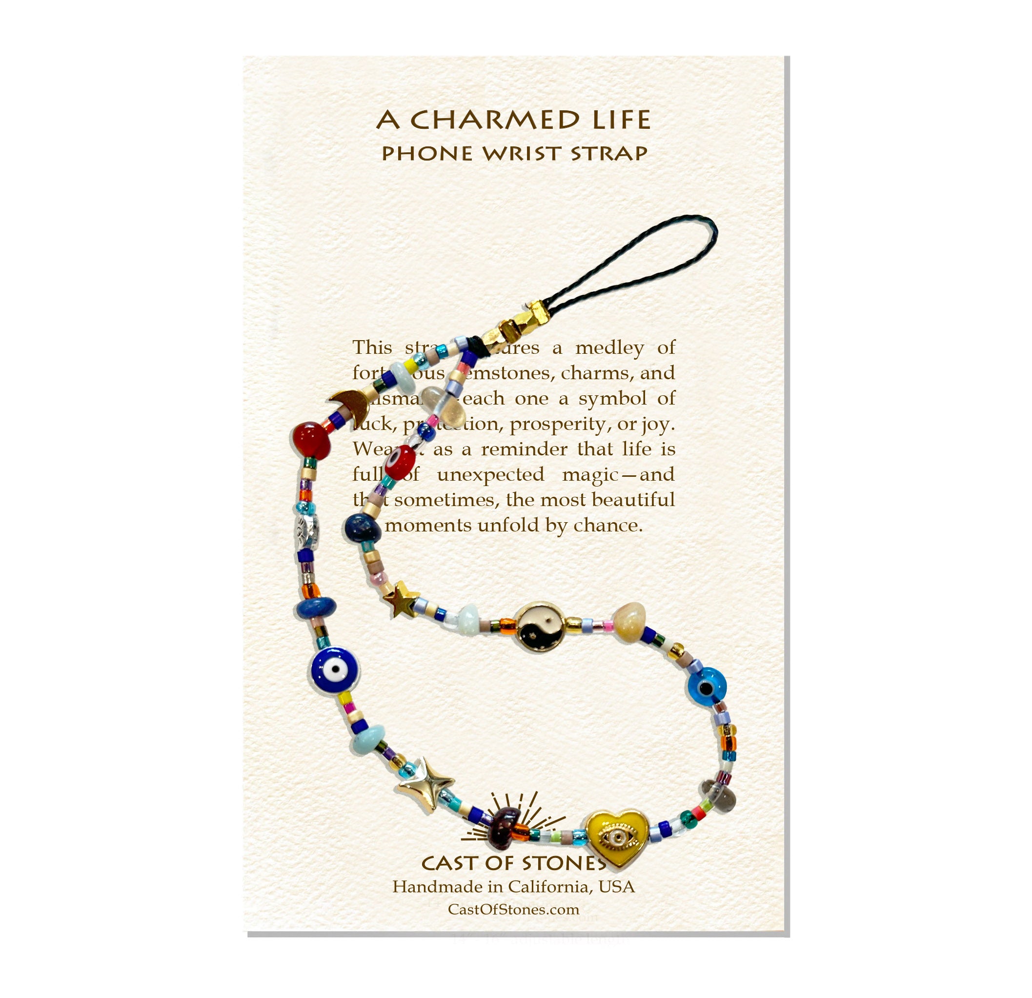 A Charmed Life Phone Wrist Strap - Mystic Charm