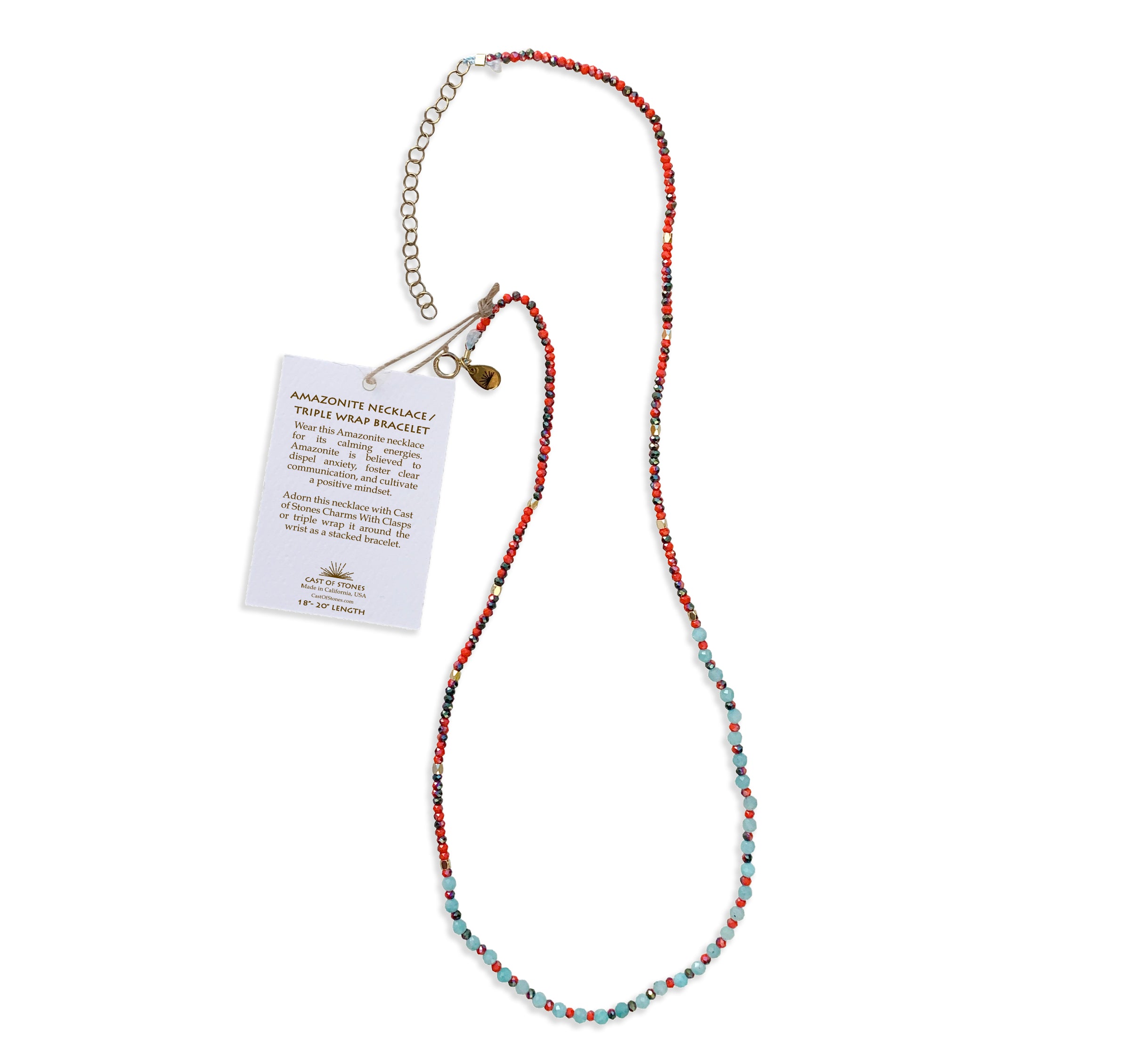 Cast-of-Stones-Amazonite-Gemstone-Necklace-or-Triple-Wrap-Necklac