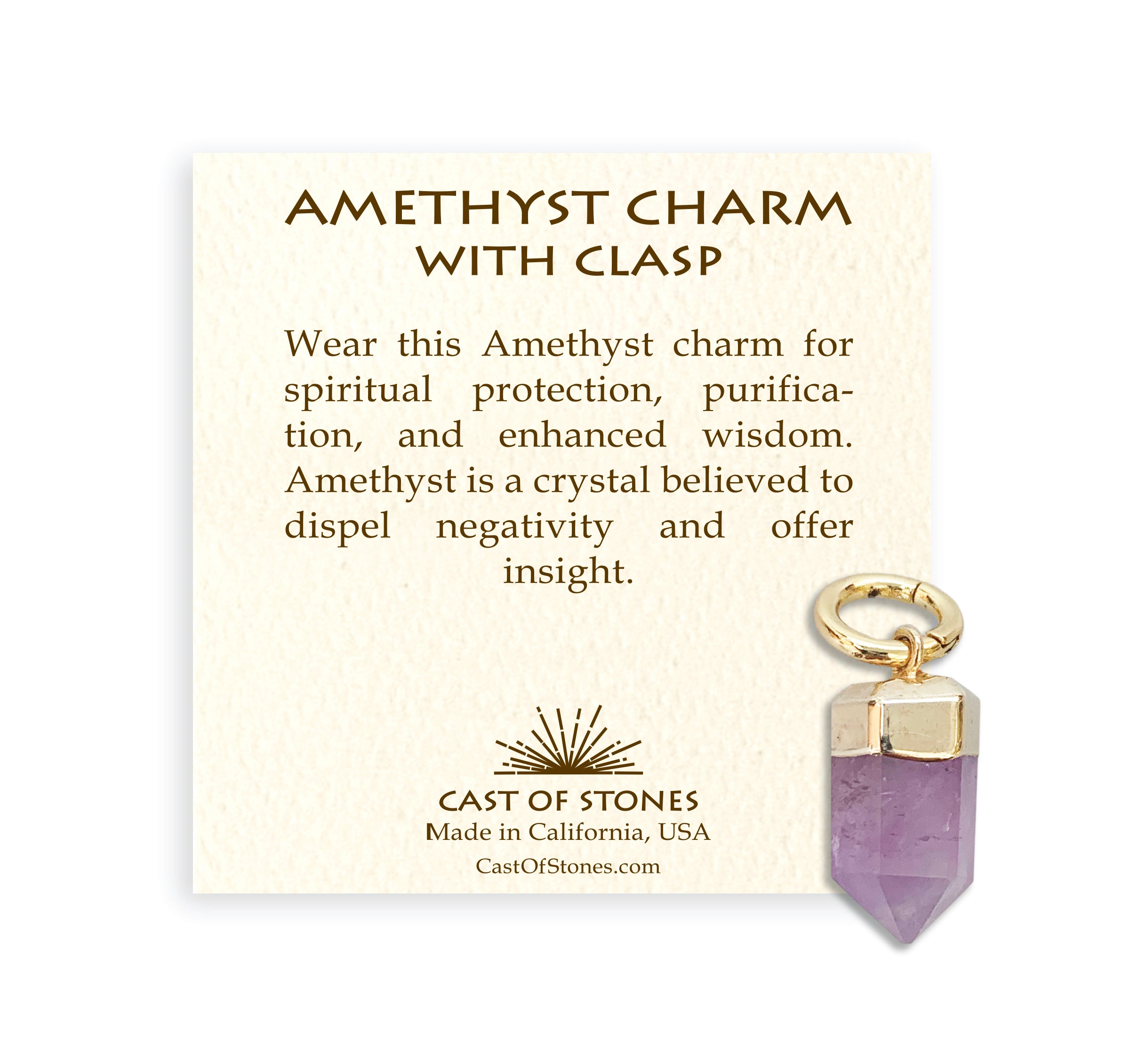 Cast-of-Stones-Amethyst-Charm-Clasp-with-Information-Card