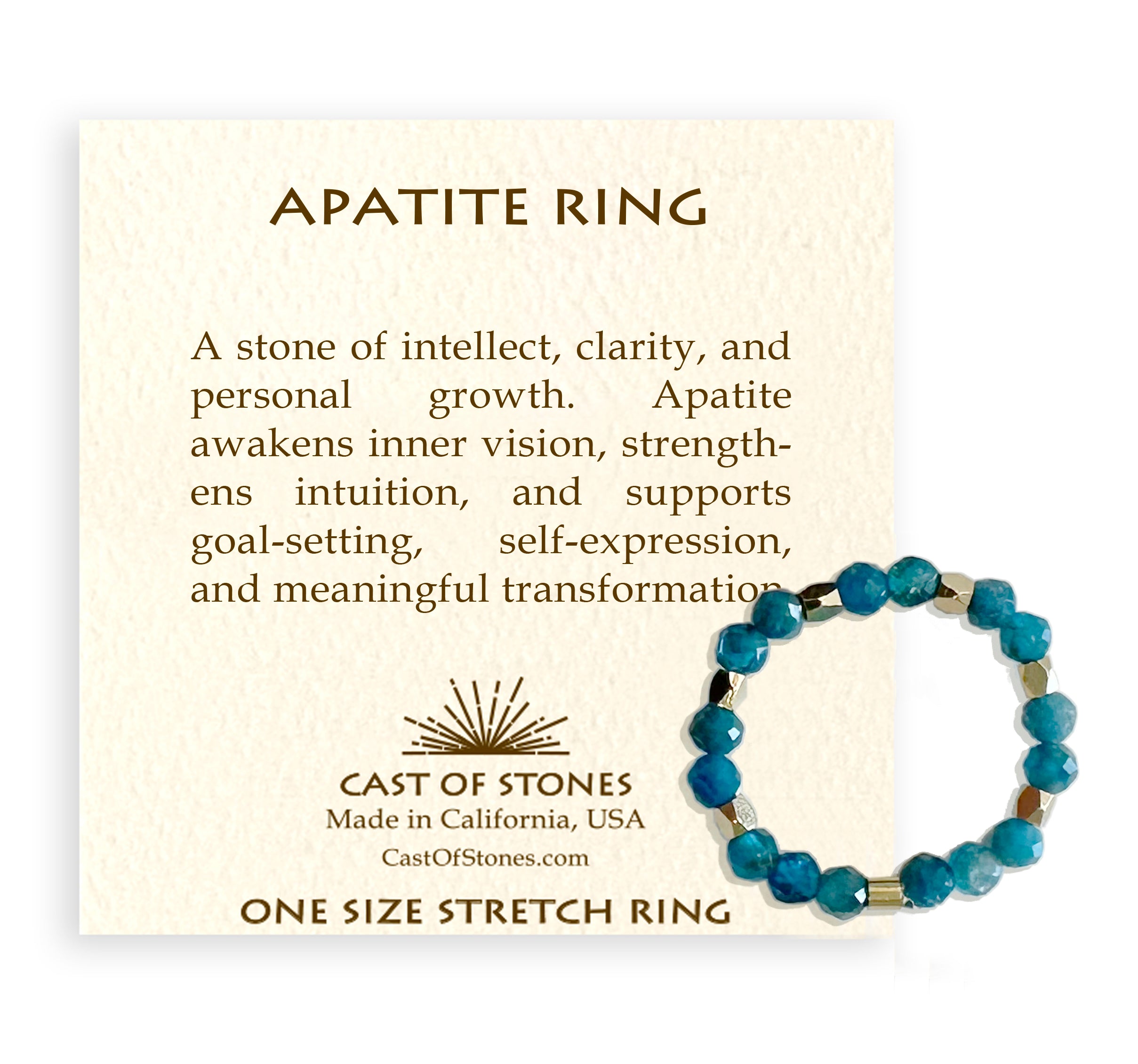 Apatite Gemstone Ring