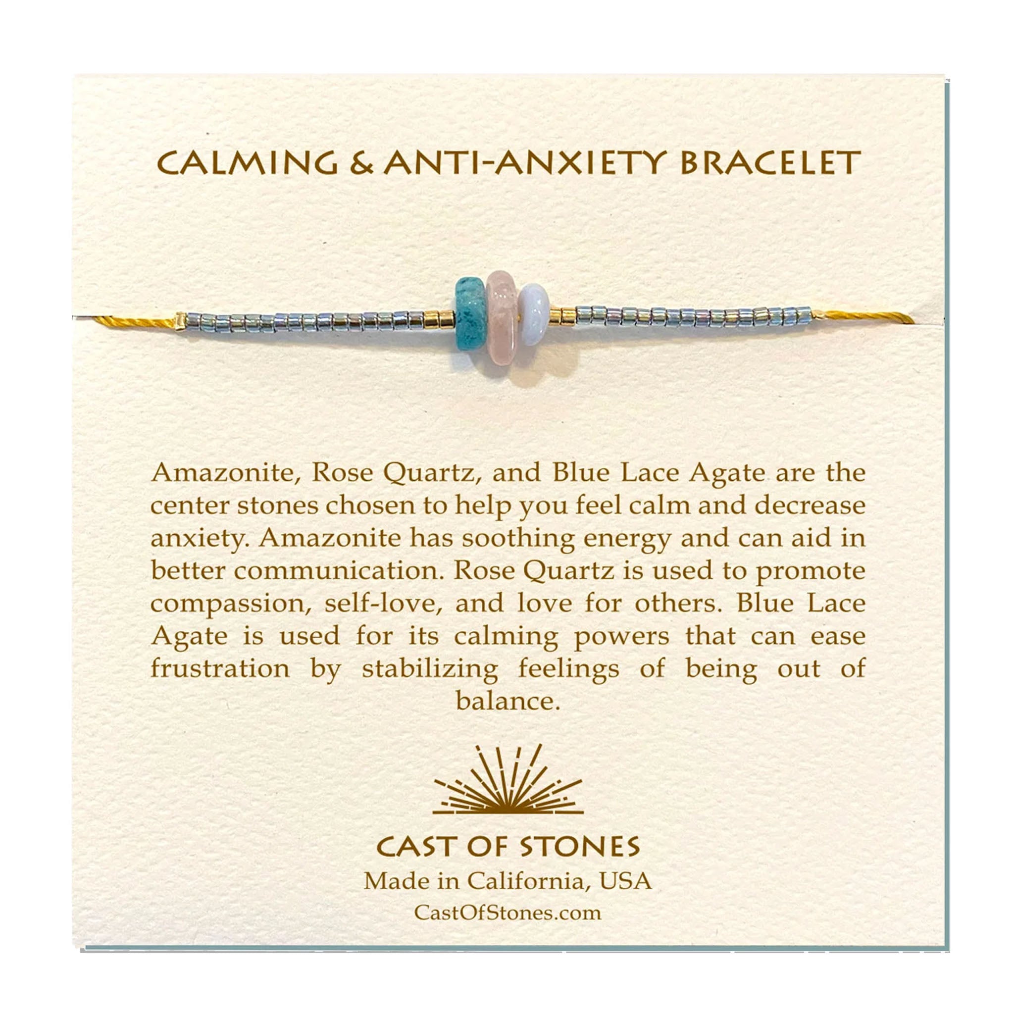 Calming & Anti-Anxiety Gemstone Bracelet