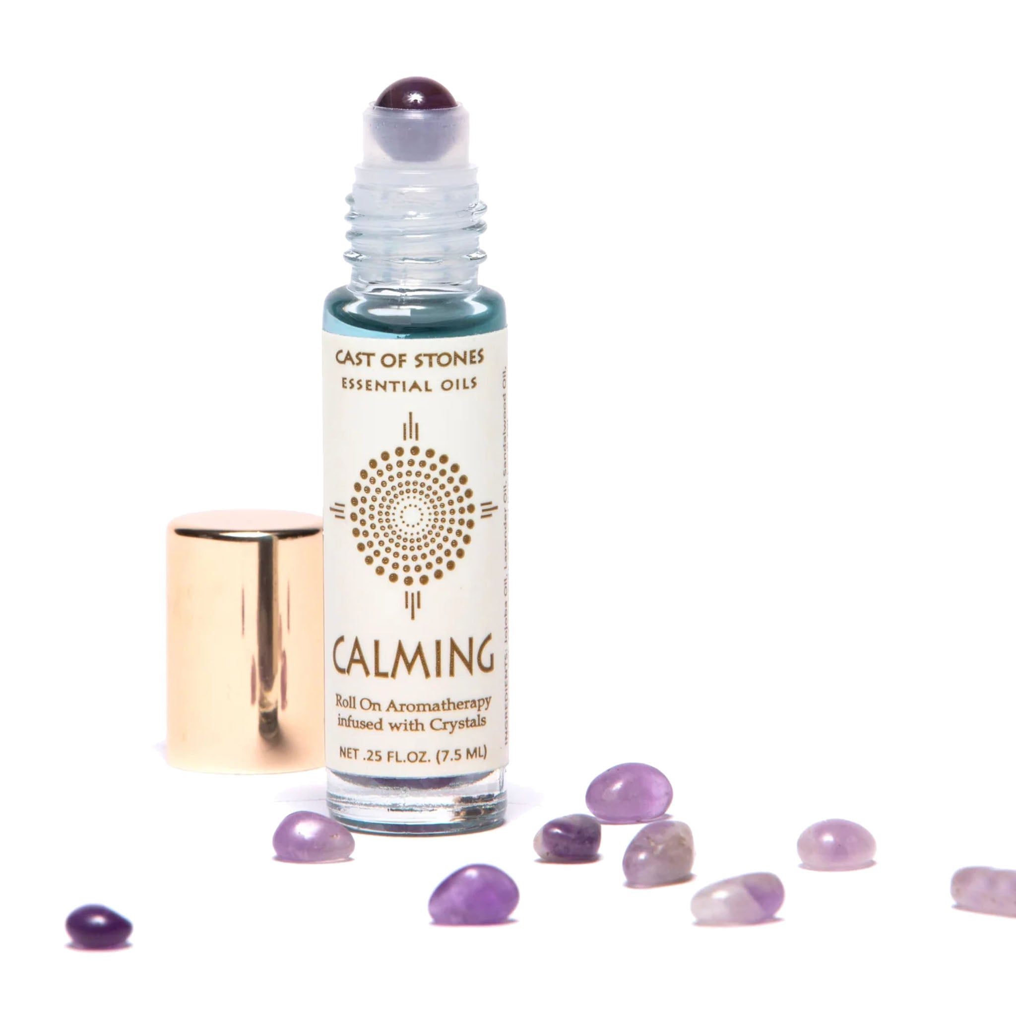 Calming Roll-On - Essential Oil Aromatherapy with Amethyst Crystals