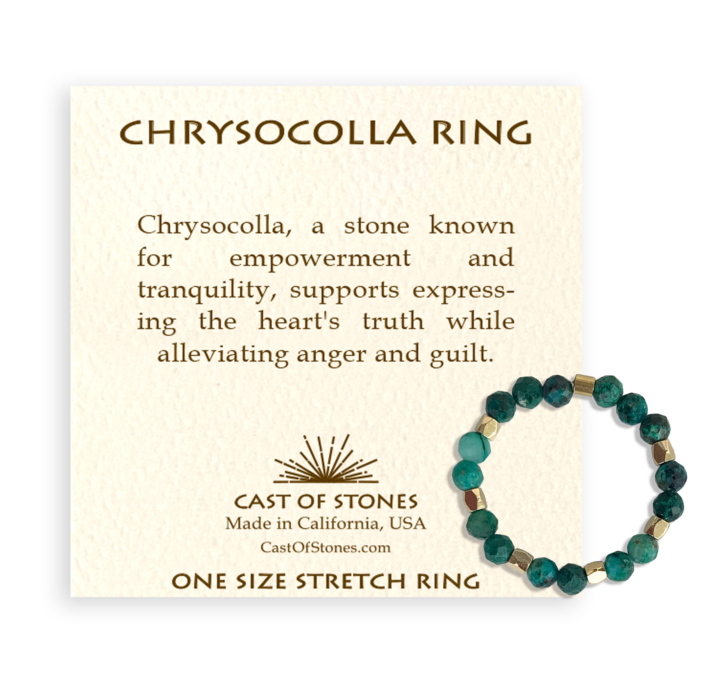 Chrysocolla Gemstone Ring