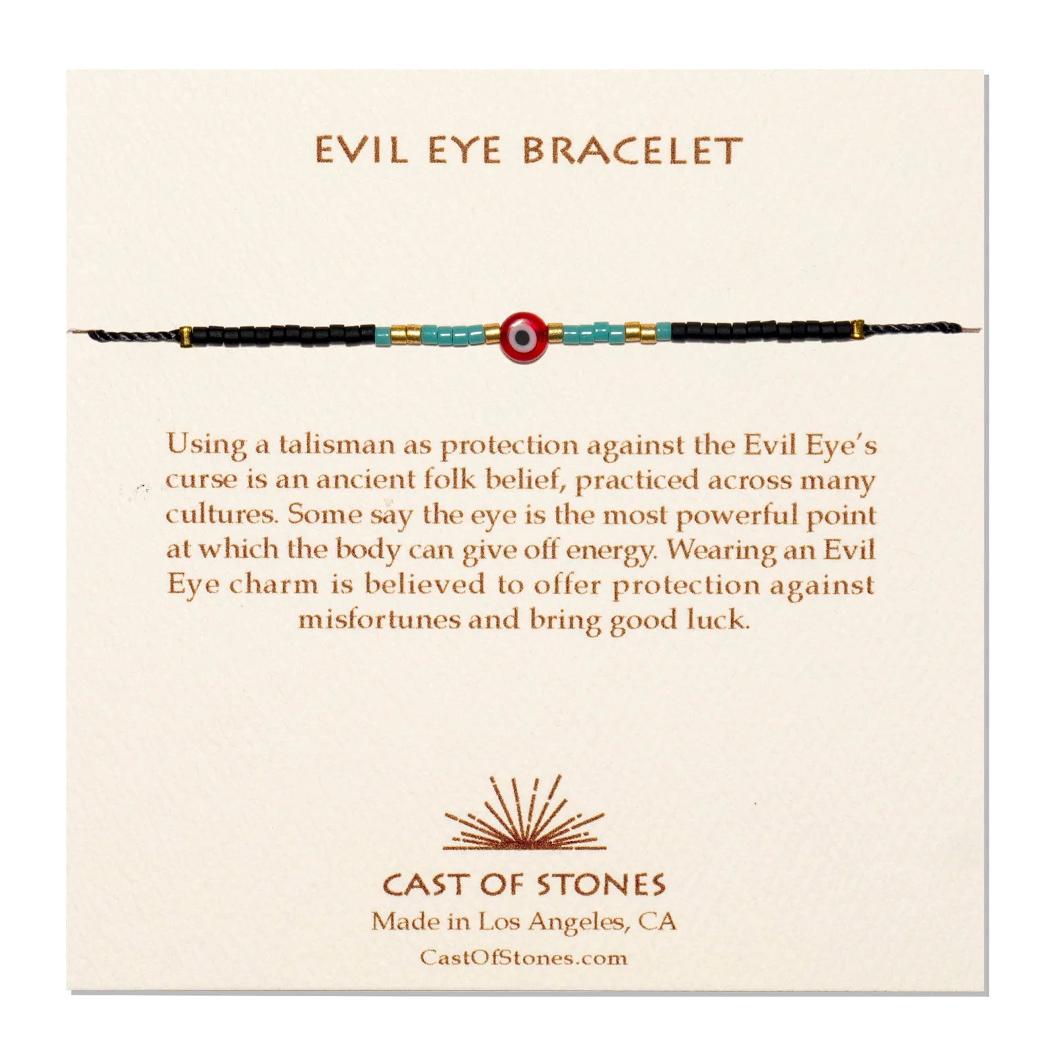Evil Eye Bracelet - Red/Turquoise