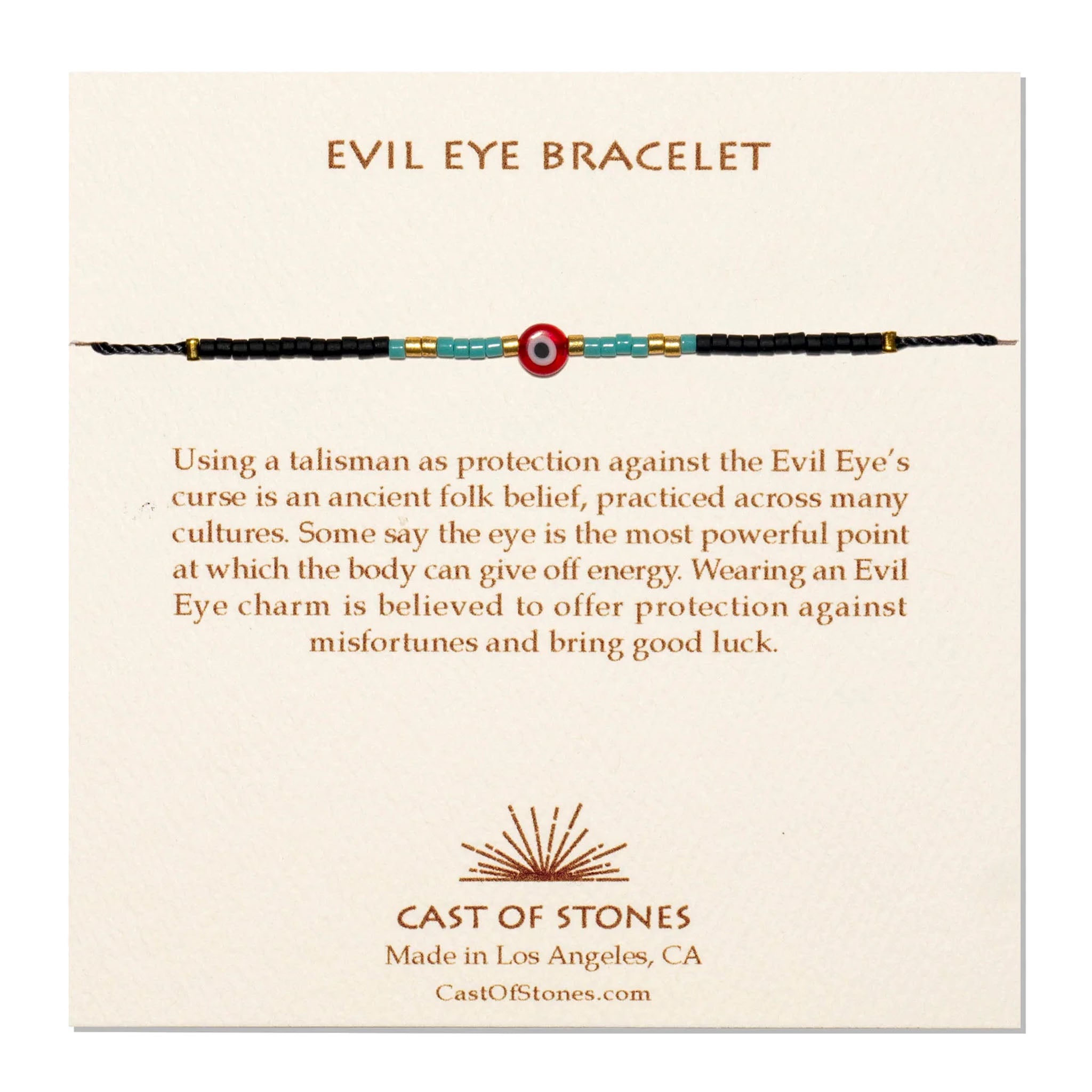 Evil Eye Bracelet - Red/Turquoise