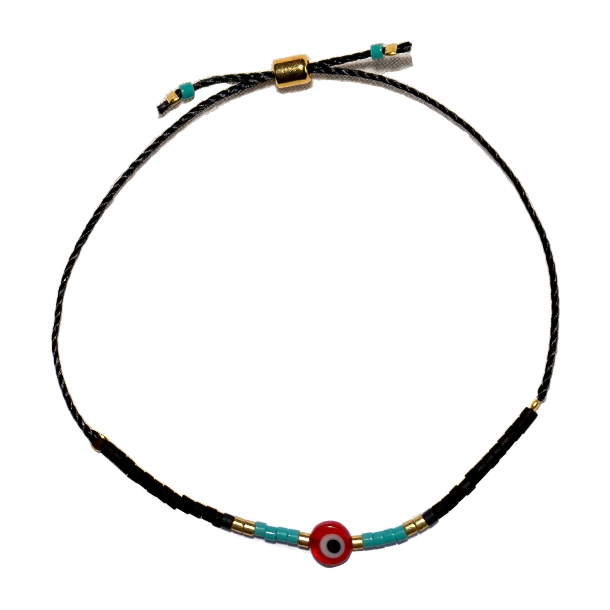 Evil Eye Bracelet - Red/Turquoise