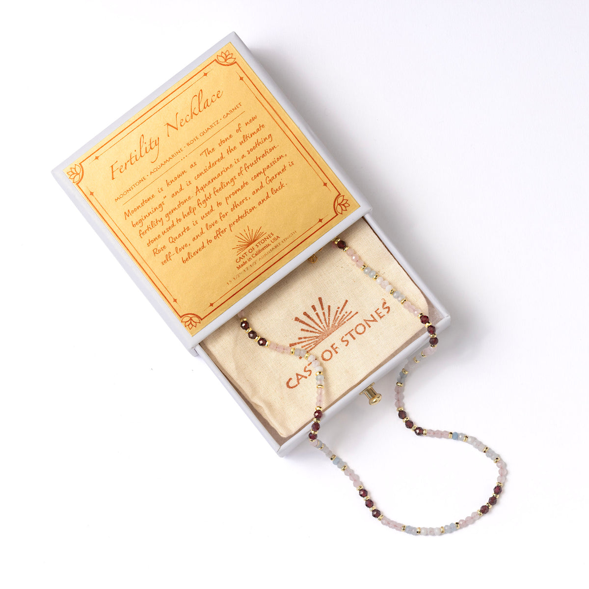 Fertility Faceted Gemstone Necklace