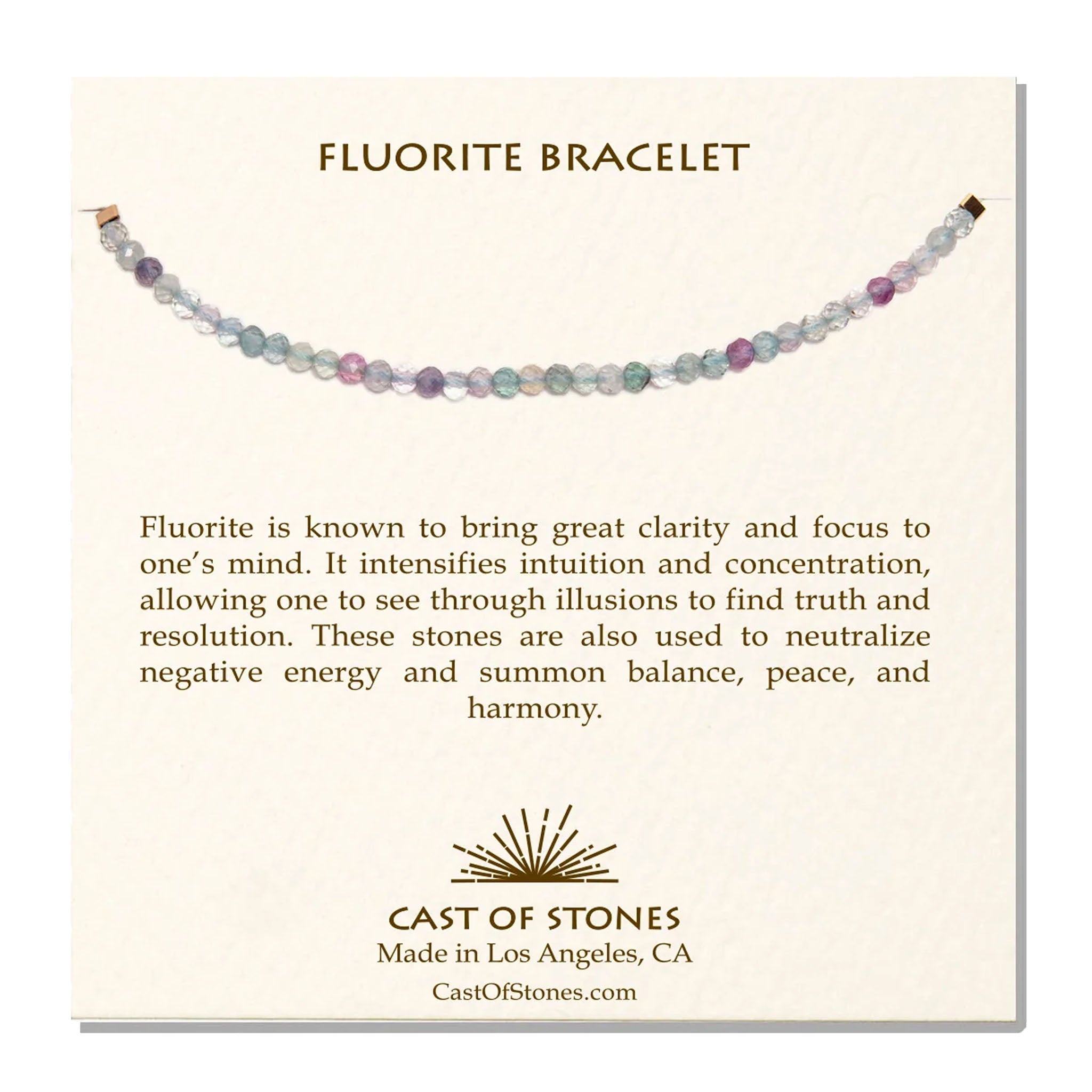 Fluorite Gemstone Bracelet