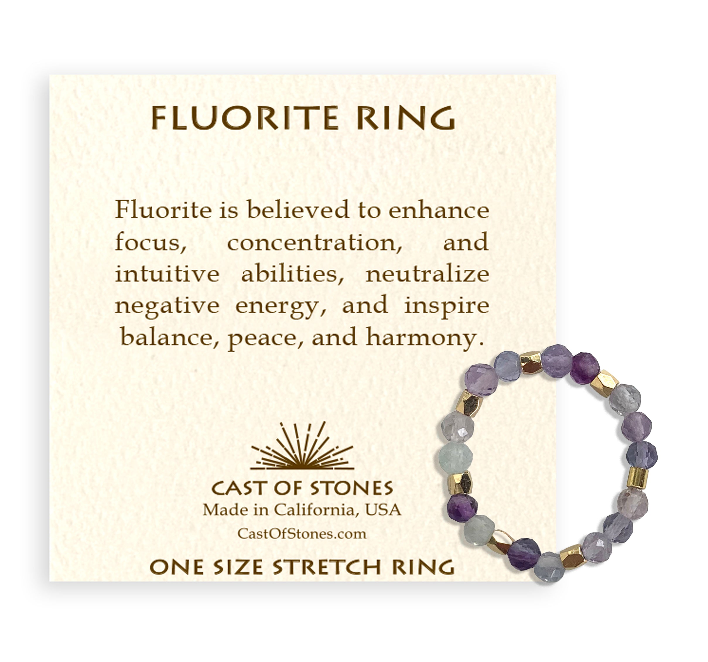 Flourite Gemstone Ring