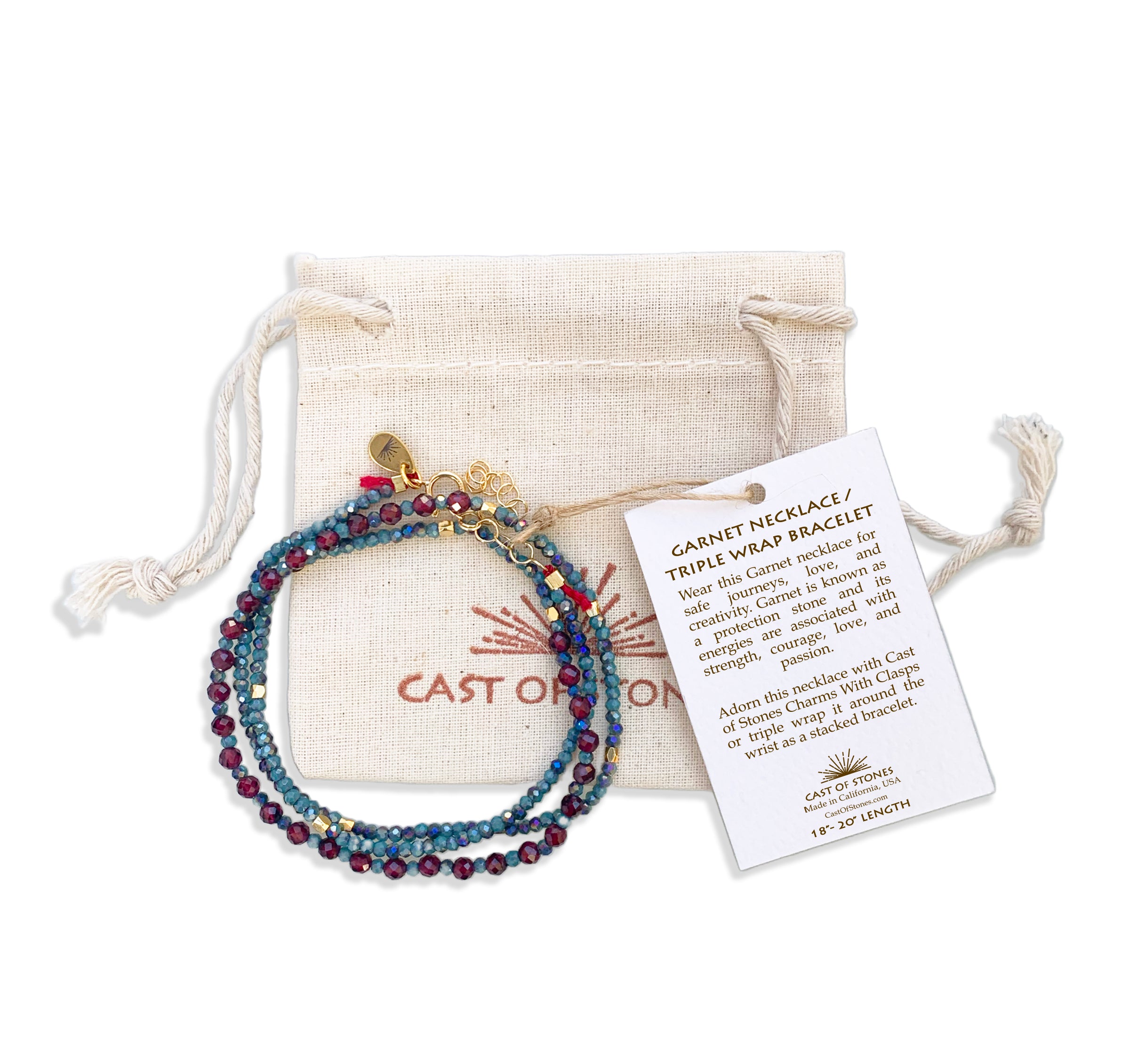 Cast-of-Stones-Garnet-Gemstone-Necklace-with-Pouch