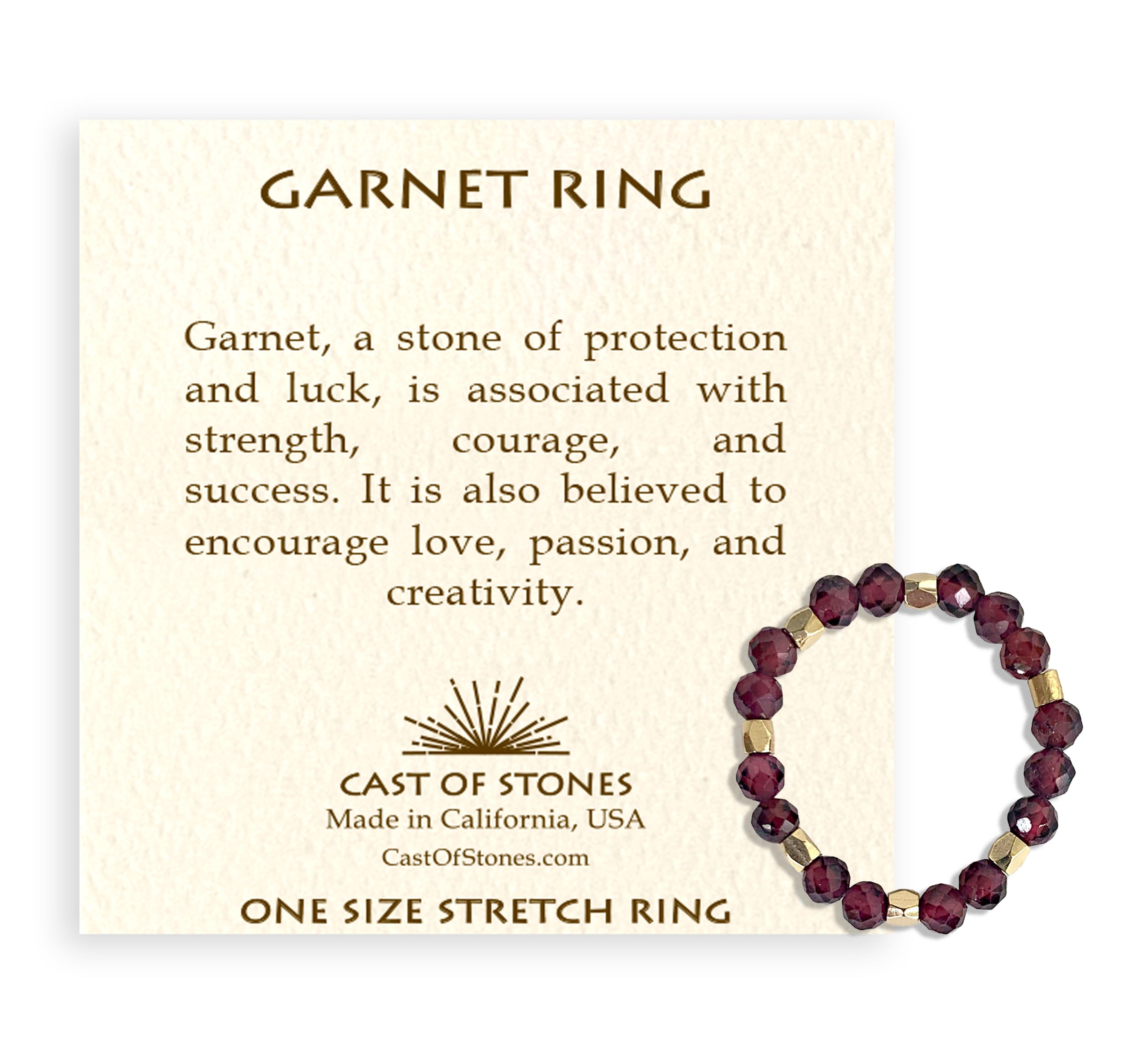 Garnet Gemstone Ring