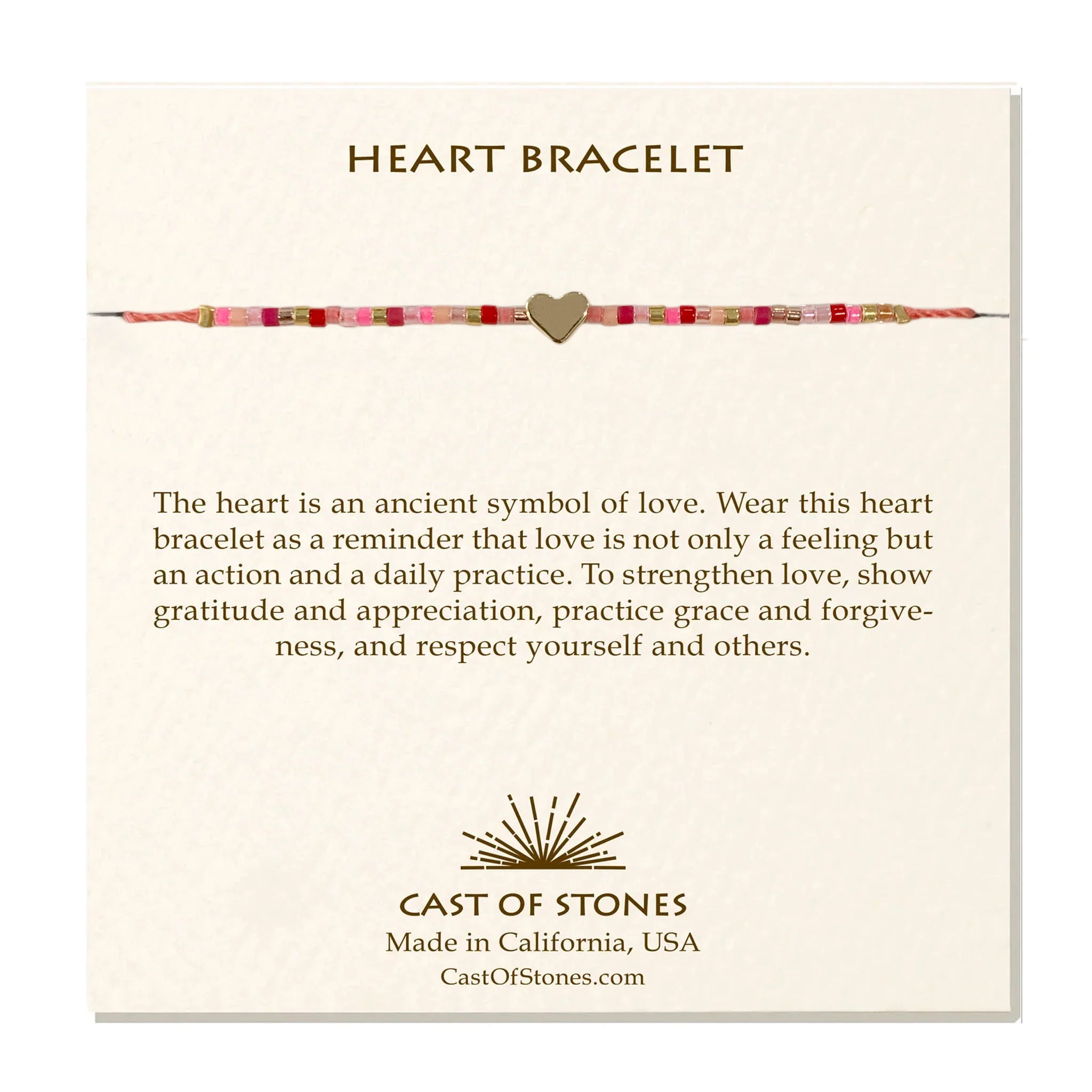 Heart Bracelet - Pink Candy