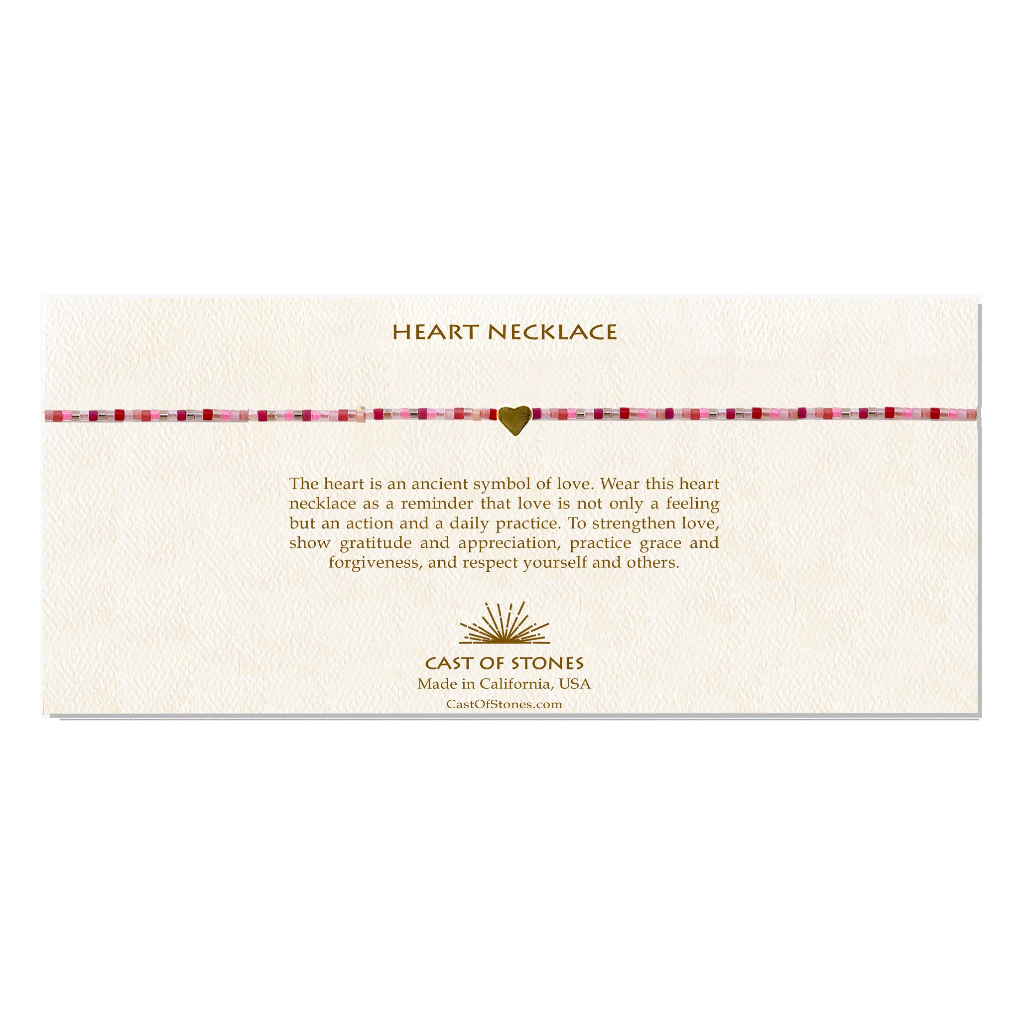 Heart Necklace - Pink Candy