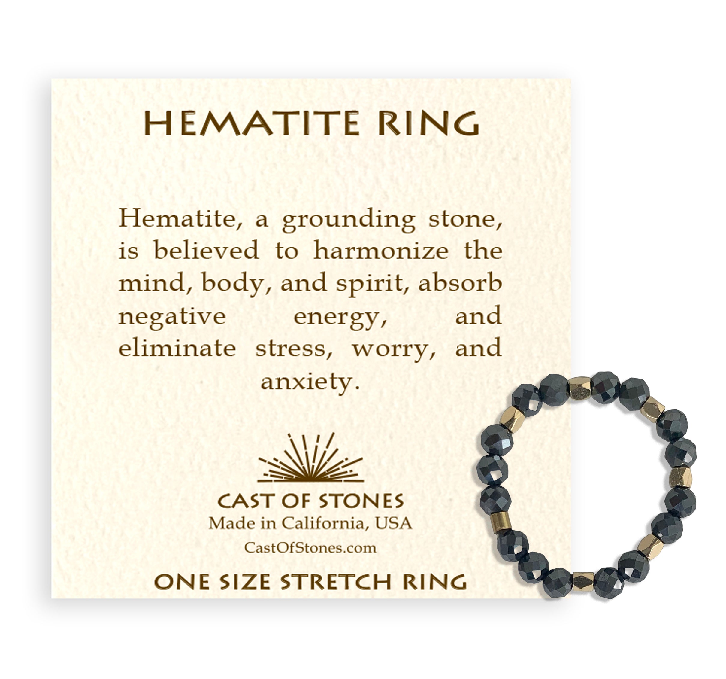 Hematite Gemstone Ring