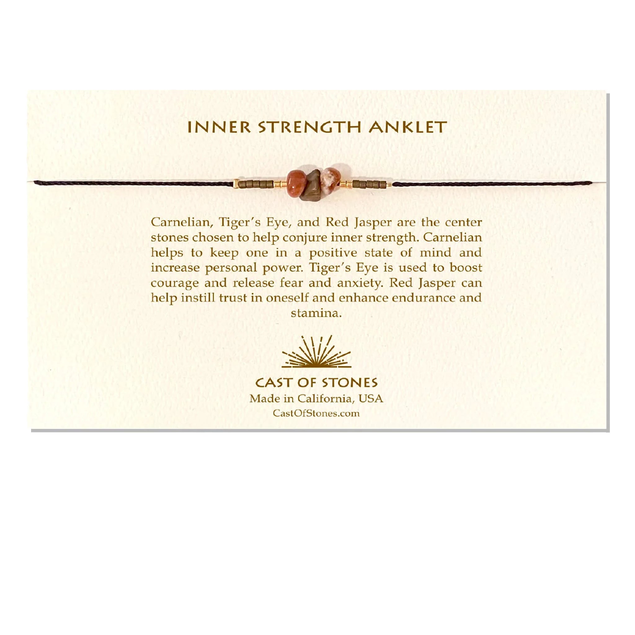 Inner Strength Gemstone Anklet