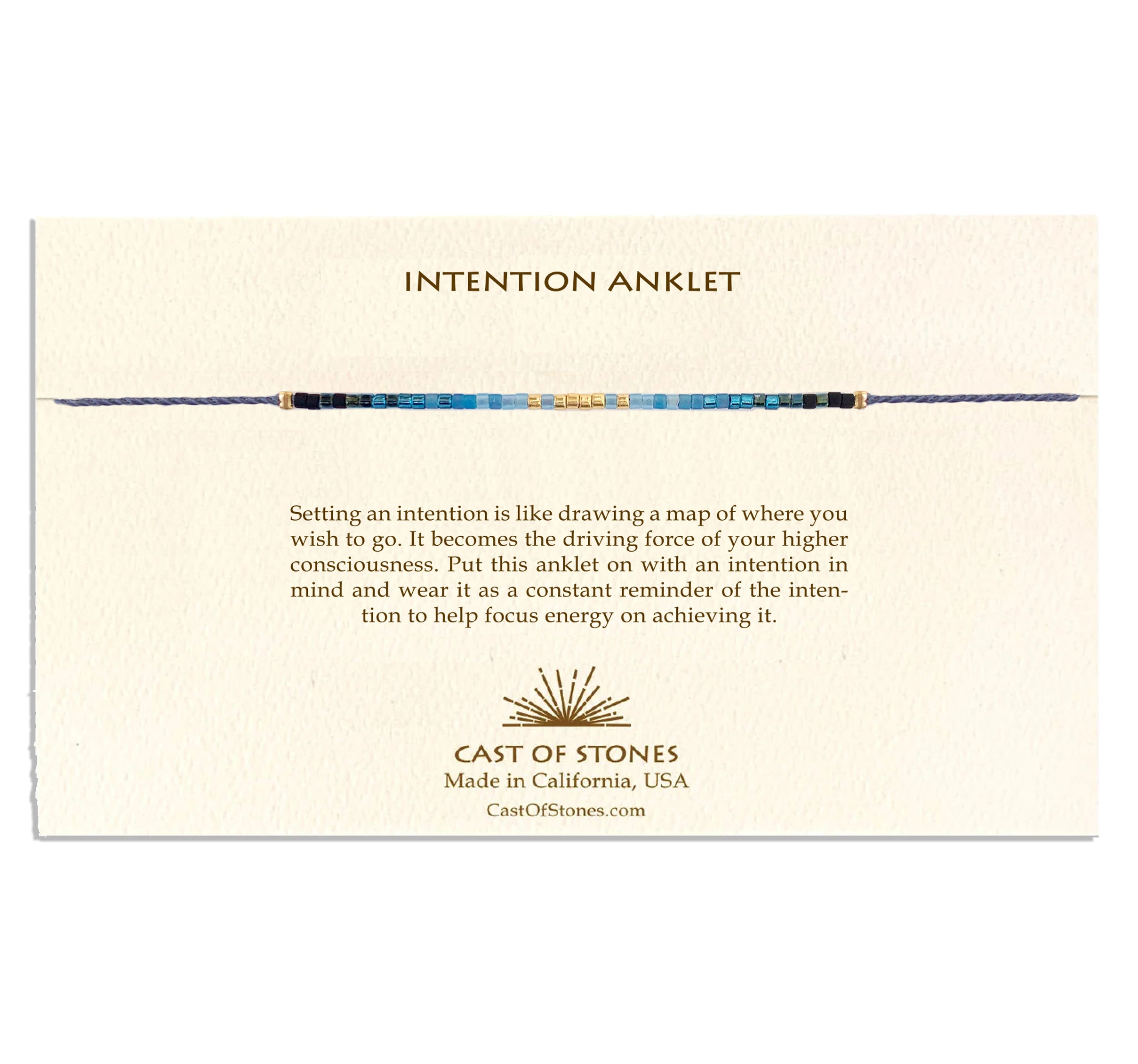 Intention Anklet - Radiant Blue