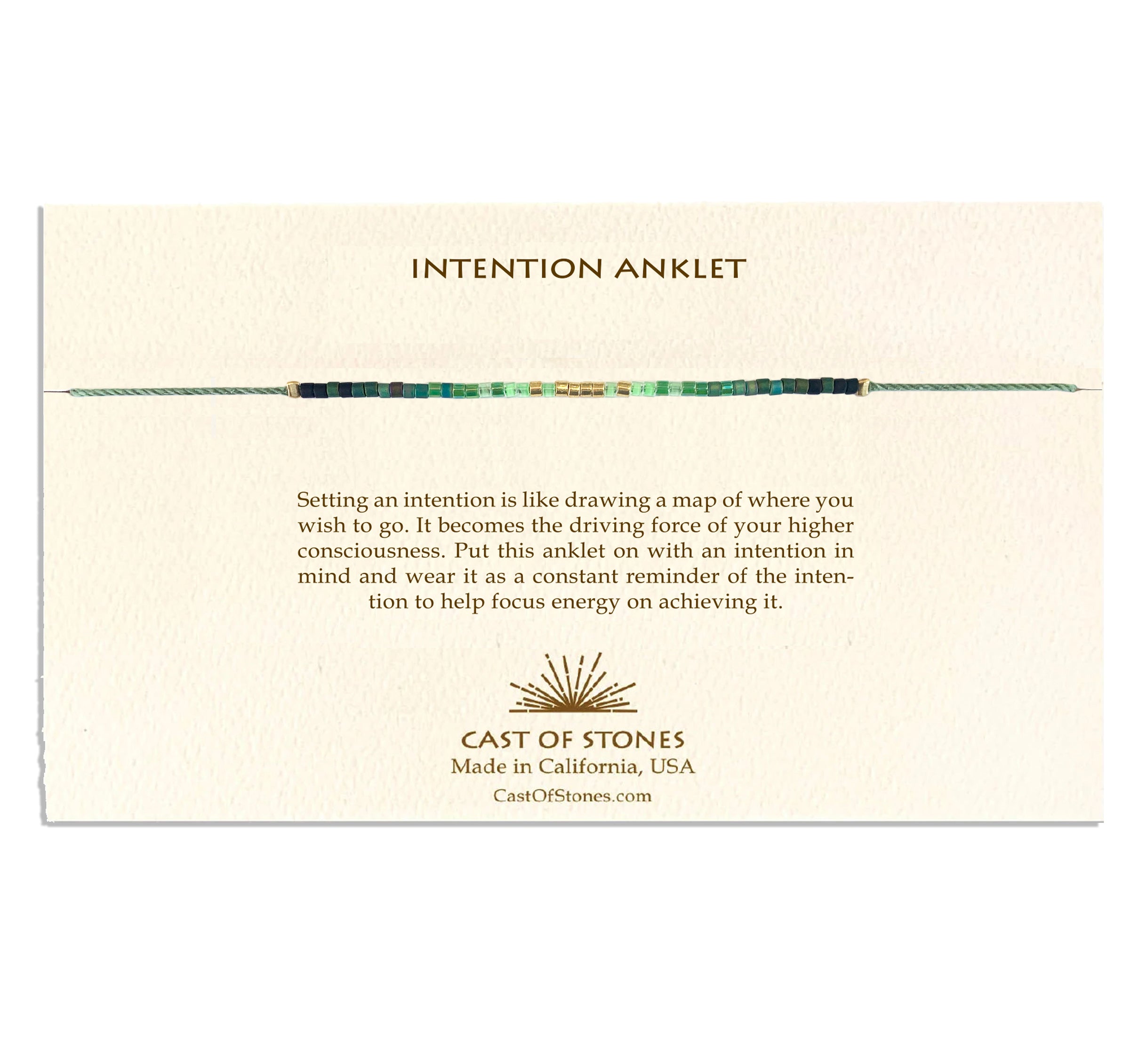 Intention Anklet - Radiant Green