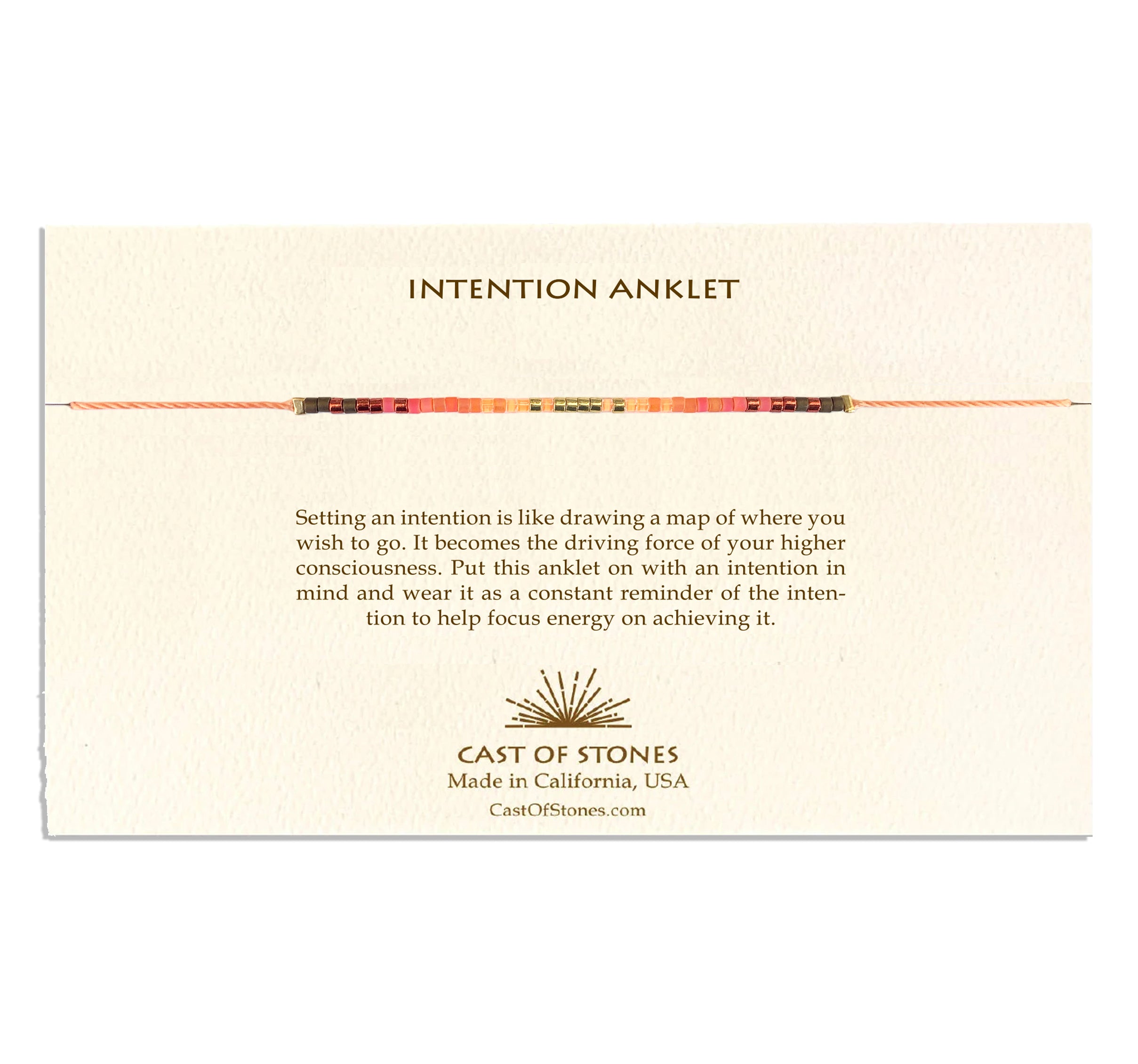 Intention Anklet - Radiant Orange