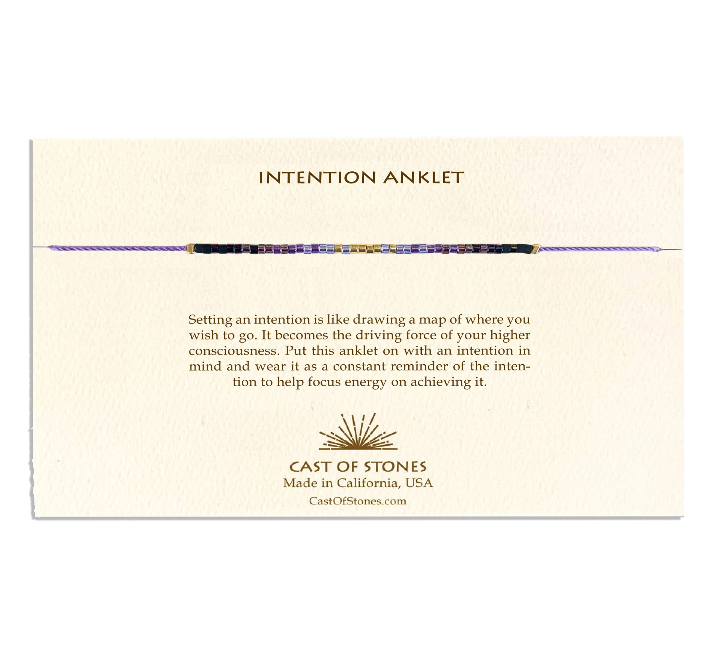 Intention Anklet - Radiant Violet