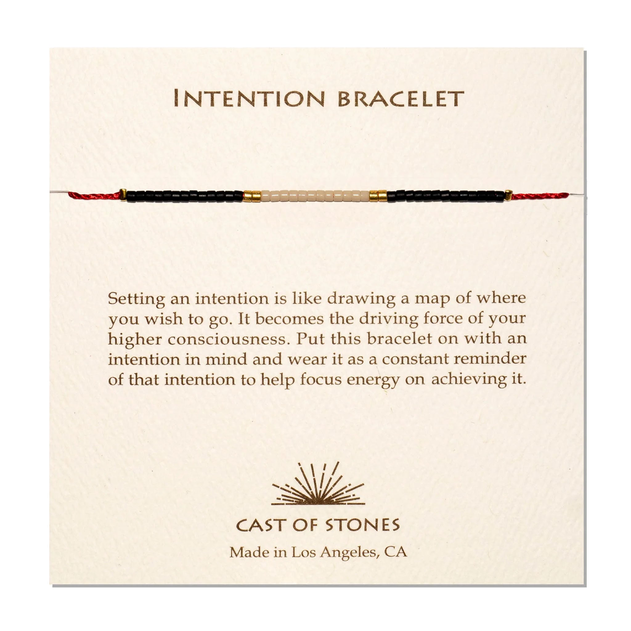 Intention Bracelet - Black/White