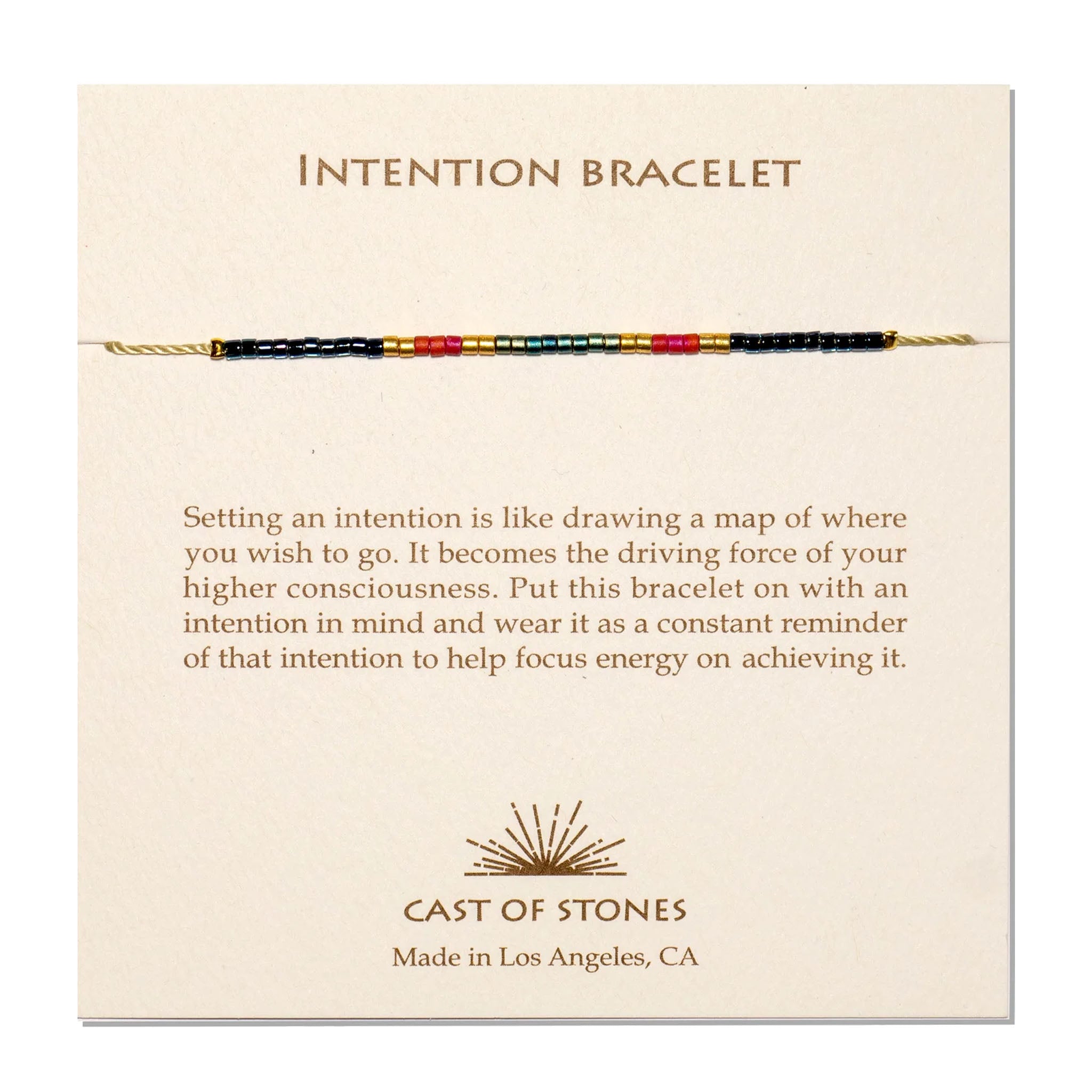 Intention Bracelet - Night/Patina/Red