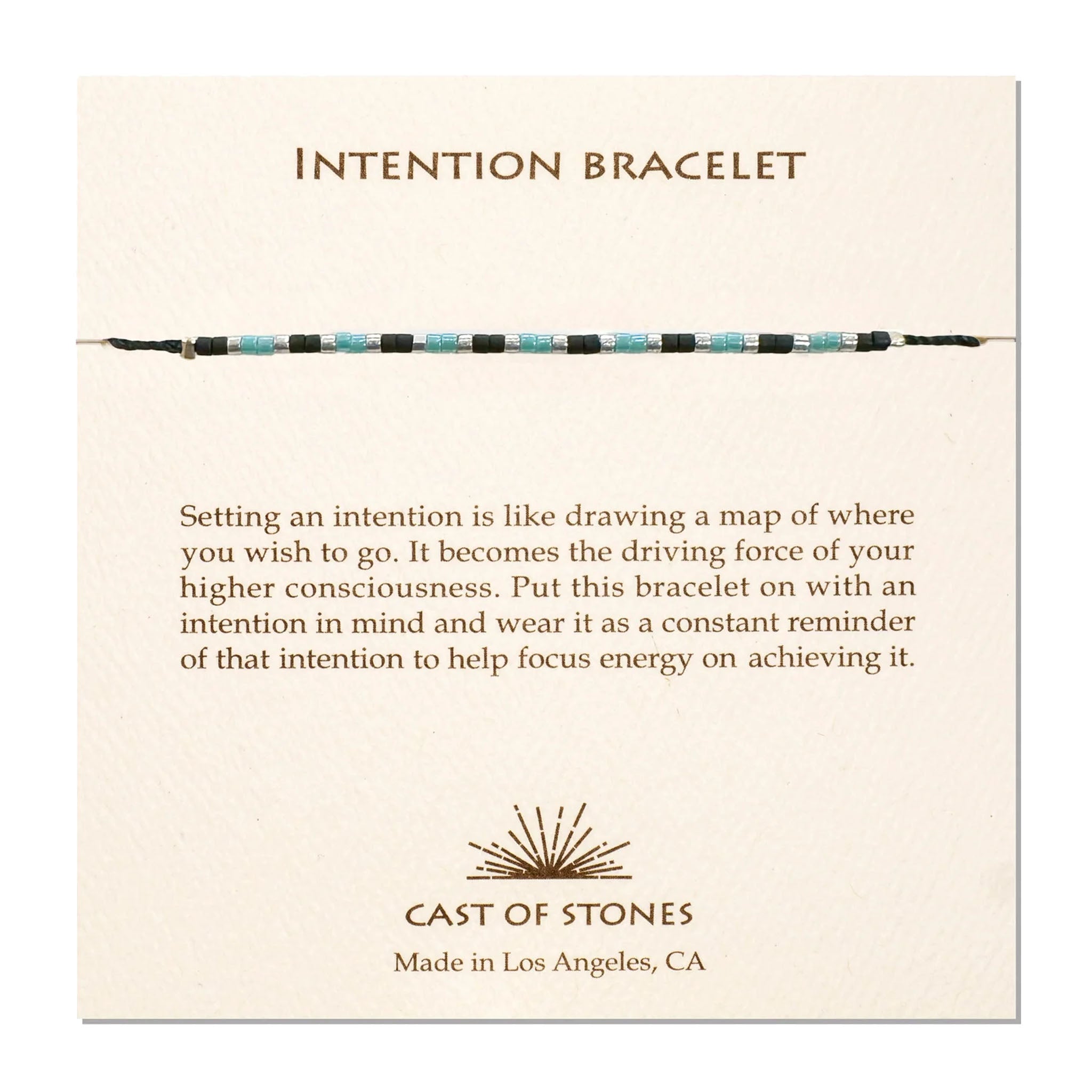 Intention Bracelet - Silver/Turquoise