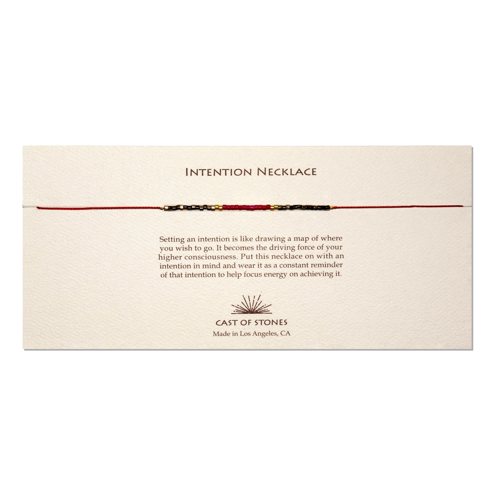 Intention Necklace - Red/Neutral