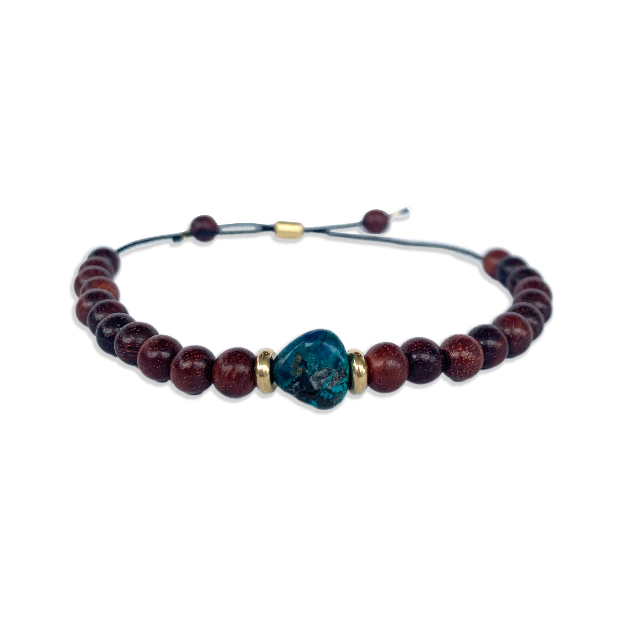 Men's Chrysocolla & Cypress Bracelet