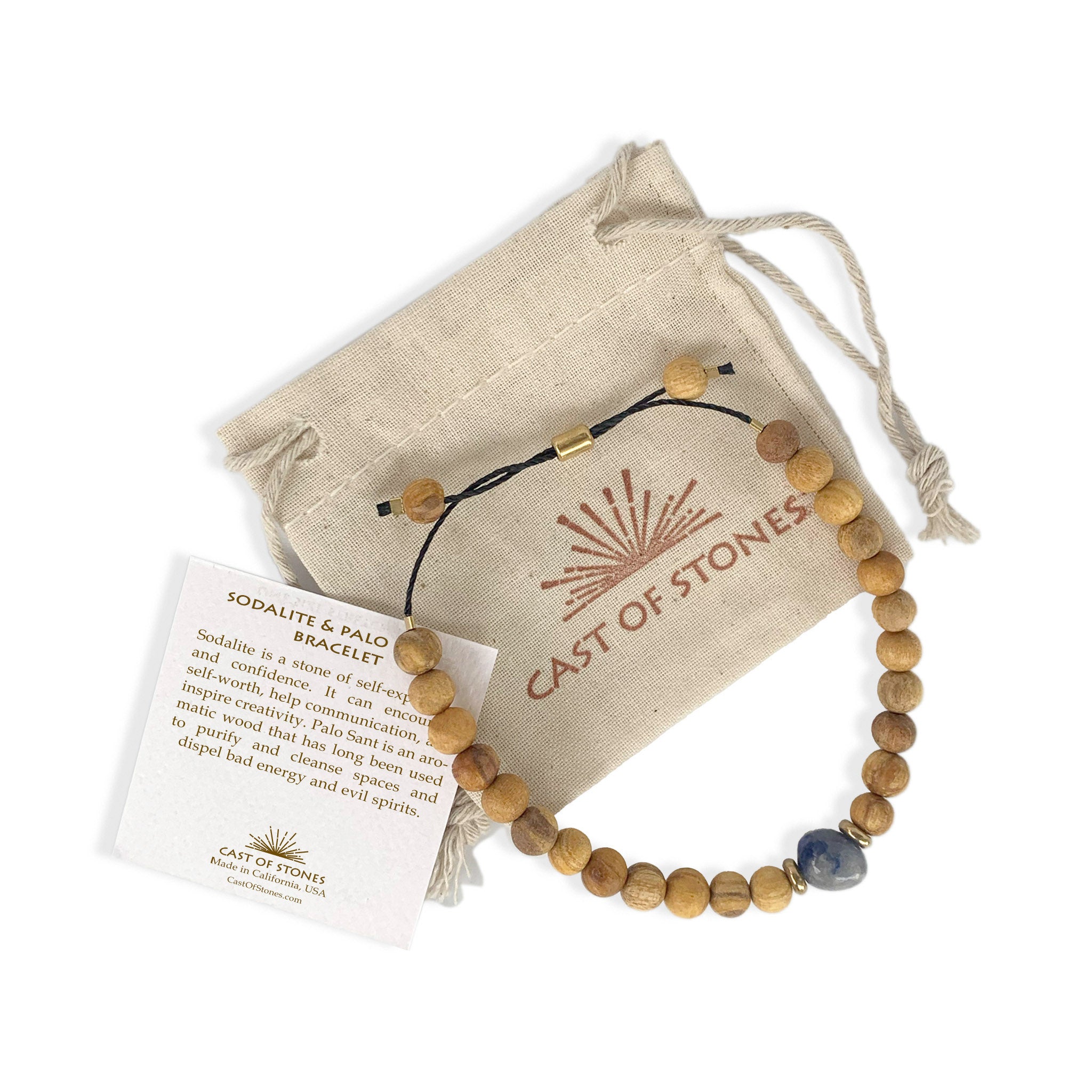 Men's Sodalite & Palo Santo Bracelet