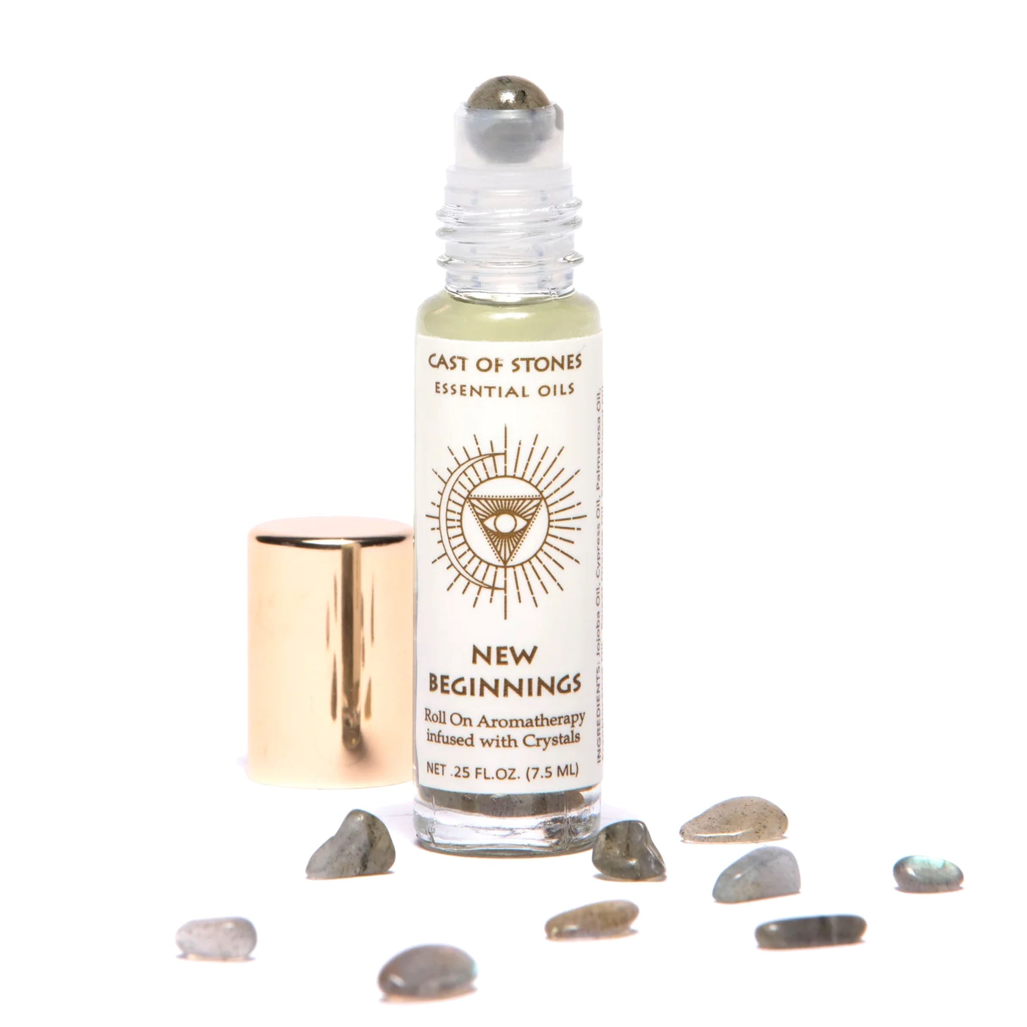 New Beginnings Roll-On - Essential Oil Aromatherapy with Labradorite Crystals