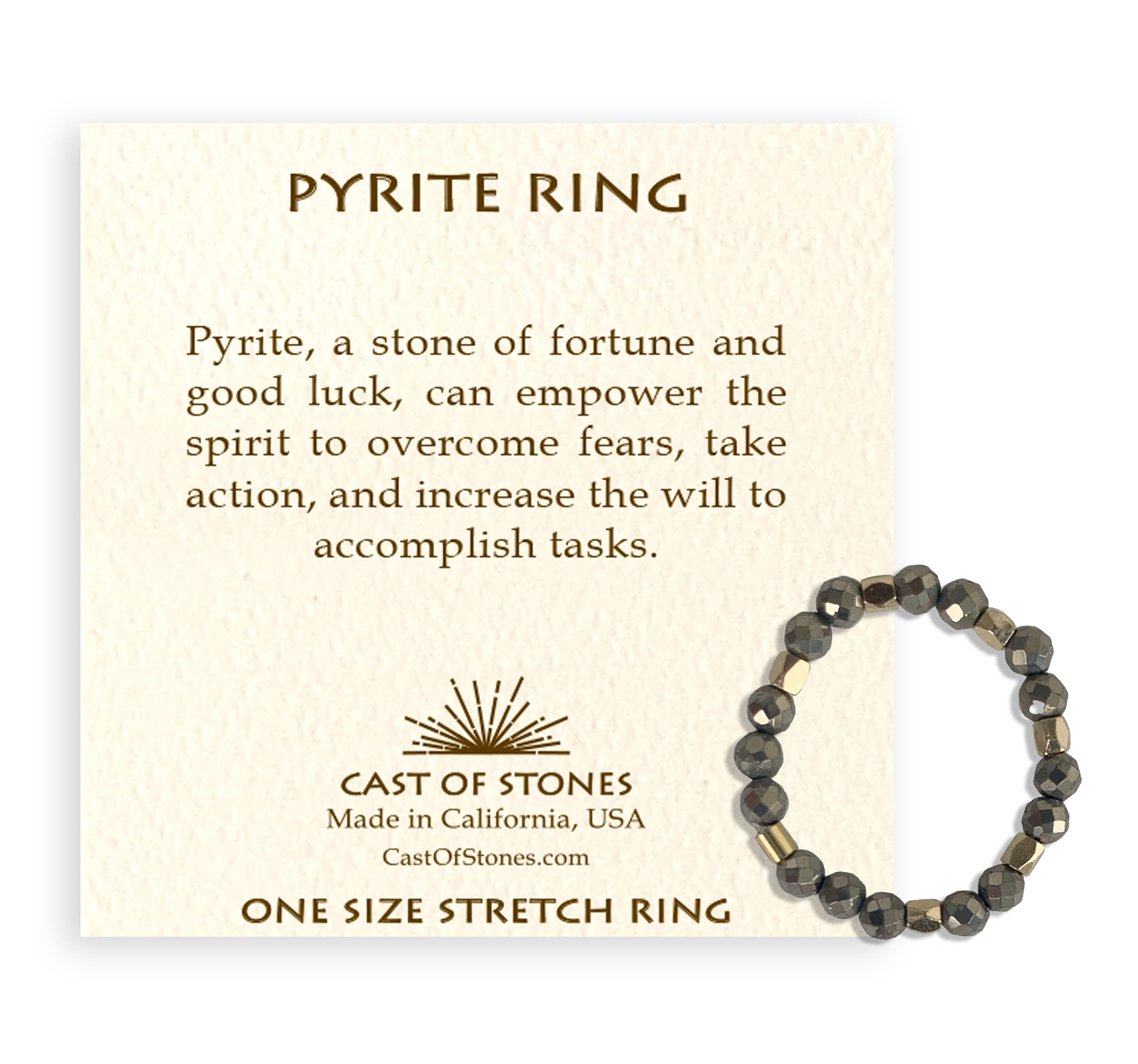 Pyrite Gemstone Ring