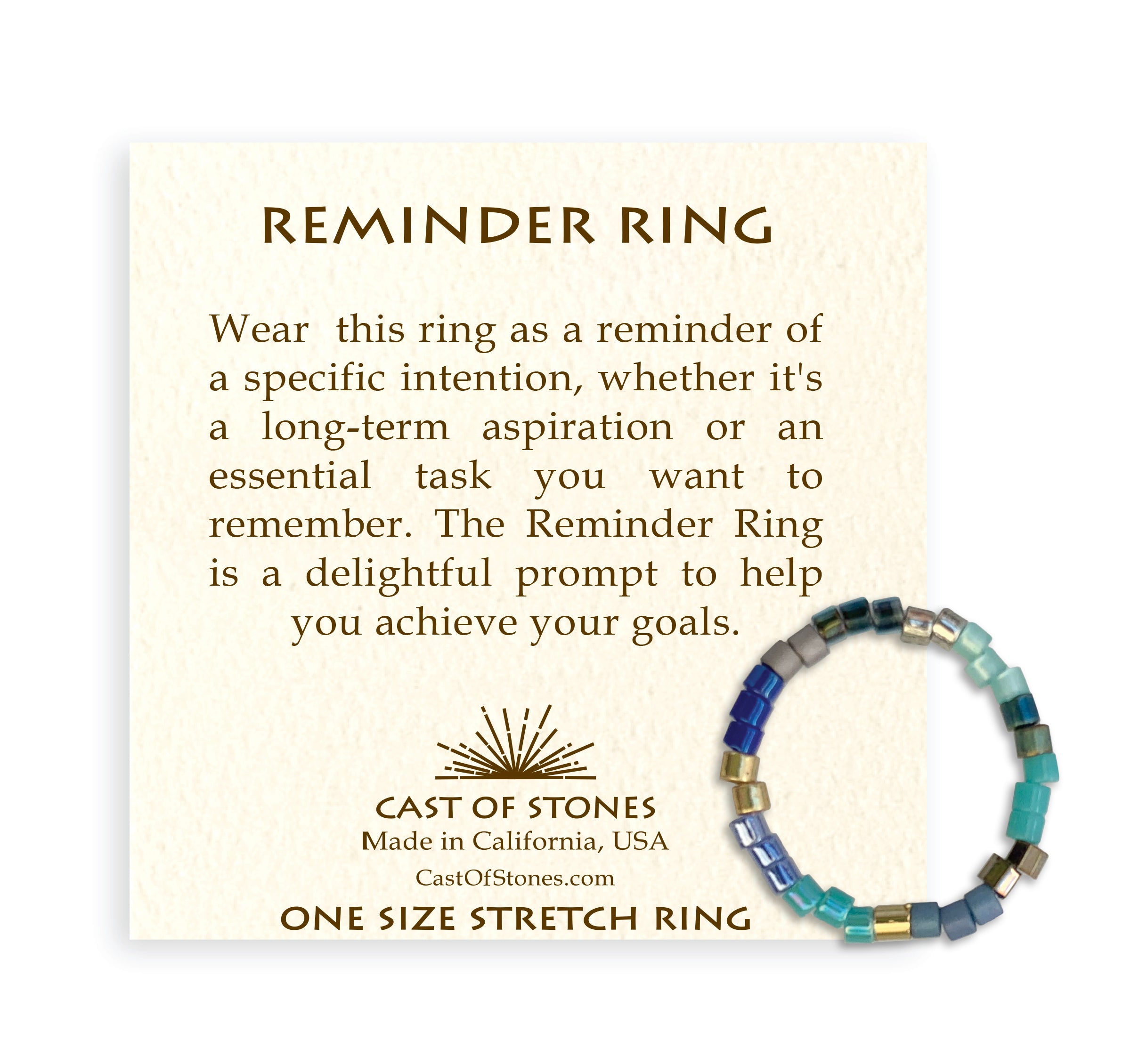 Reminder Ring - Blue Multi