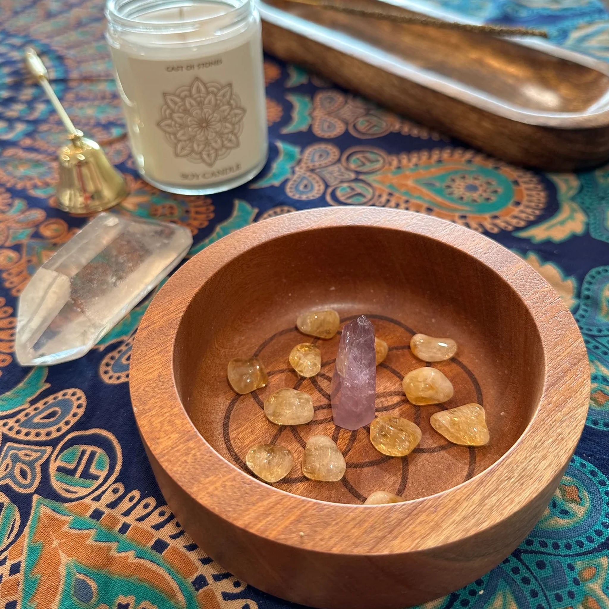 Seed of Life Bowl - Sapele Wood