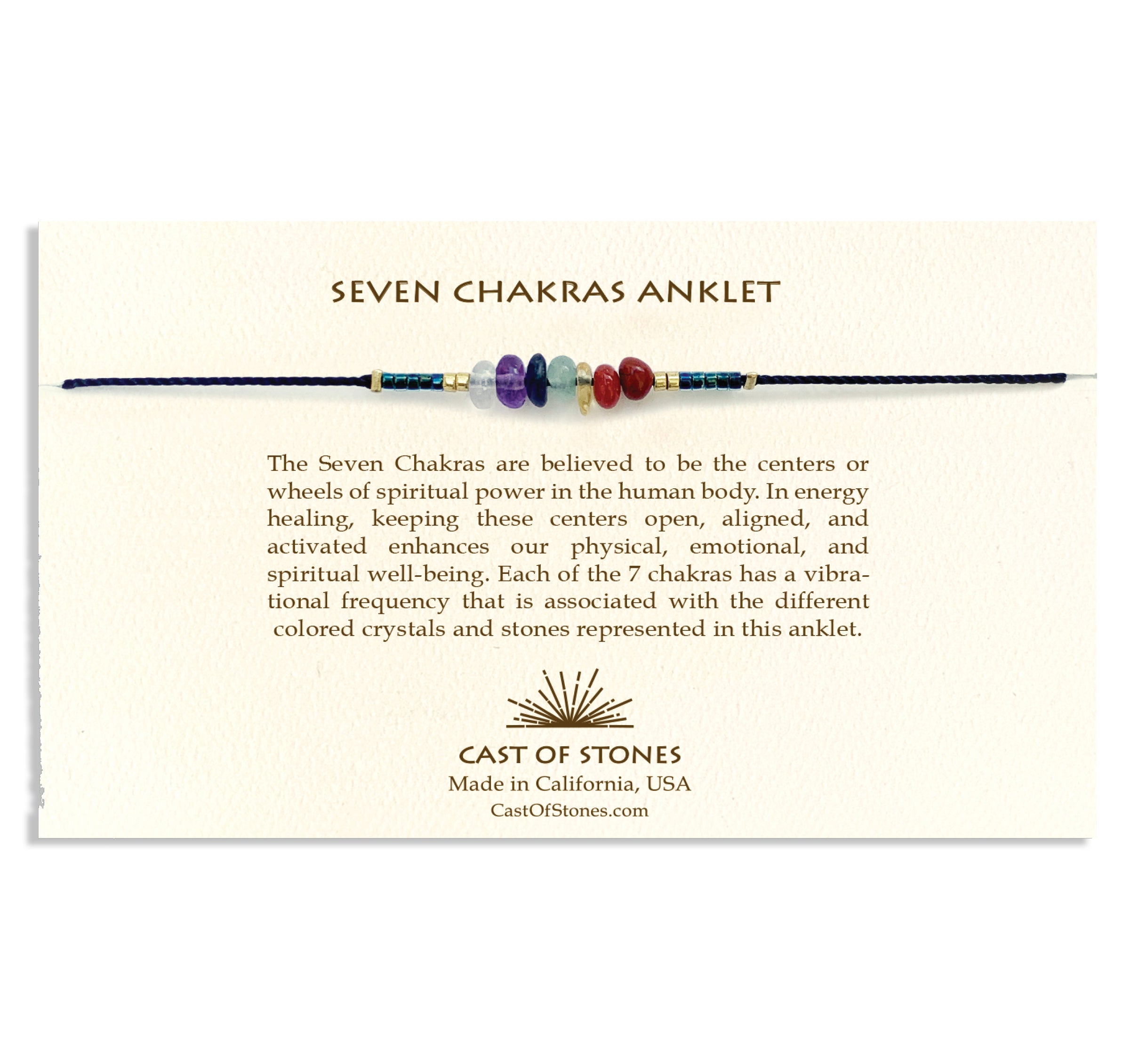 Seven Chakra Gemstone Anklet