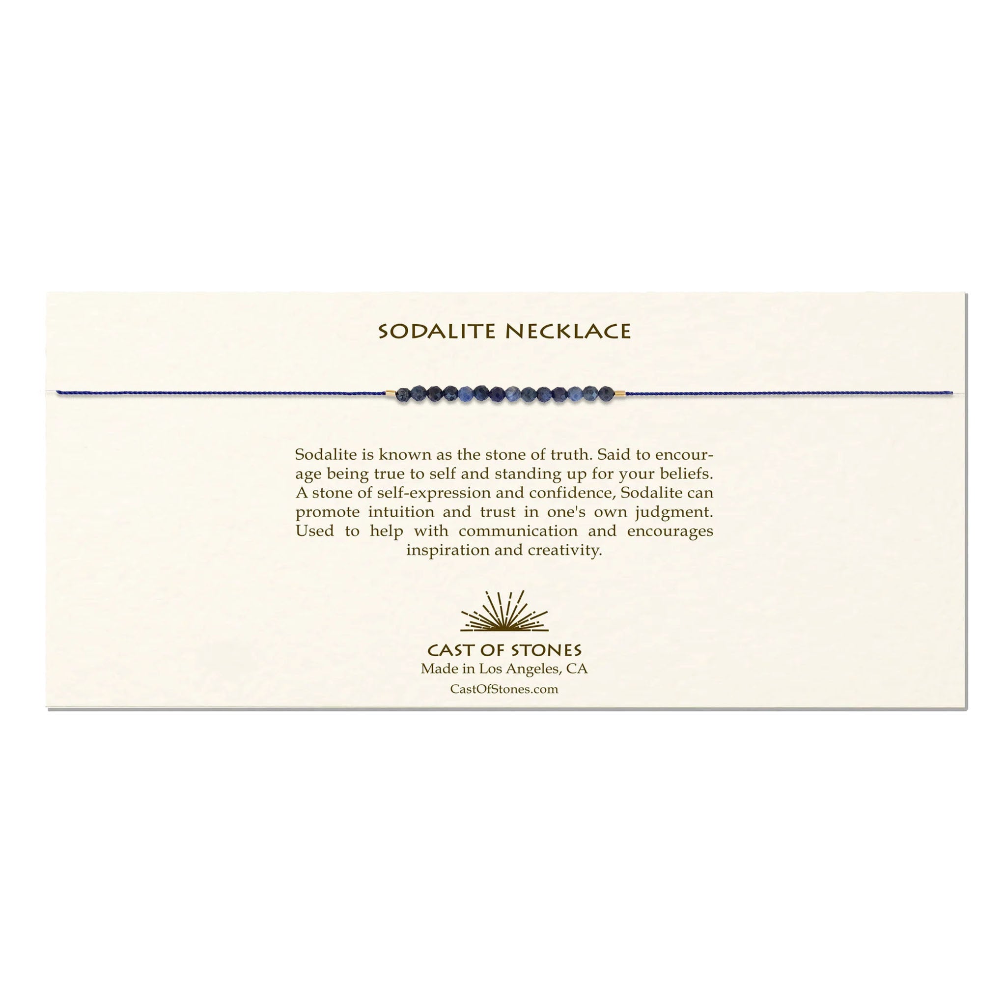 Cast-of-Stones-Sodalite-Gemstone-Necklace-with-Information-Card