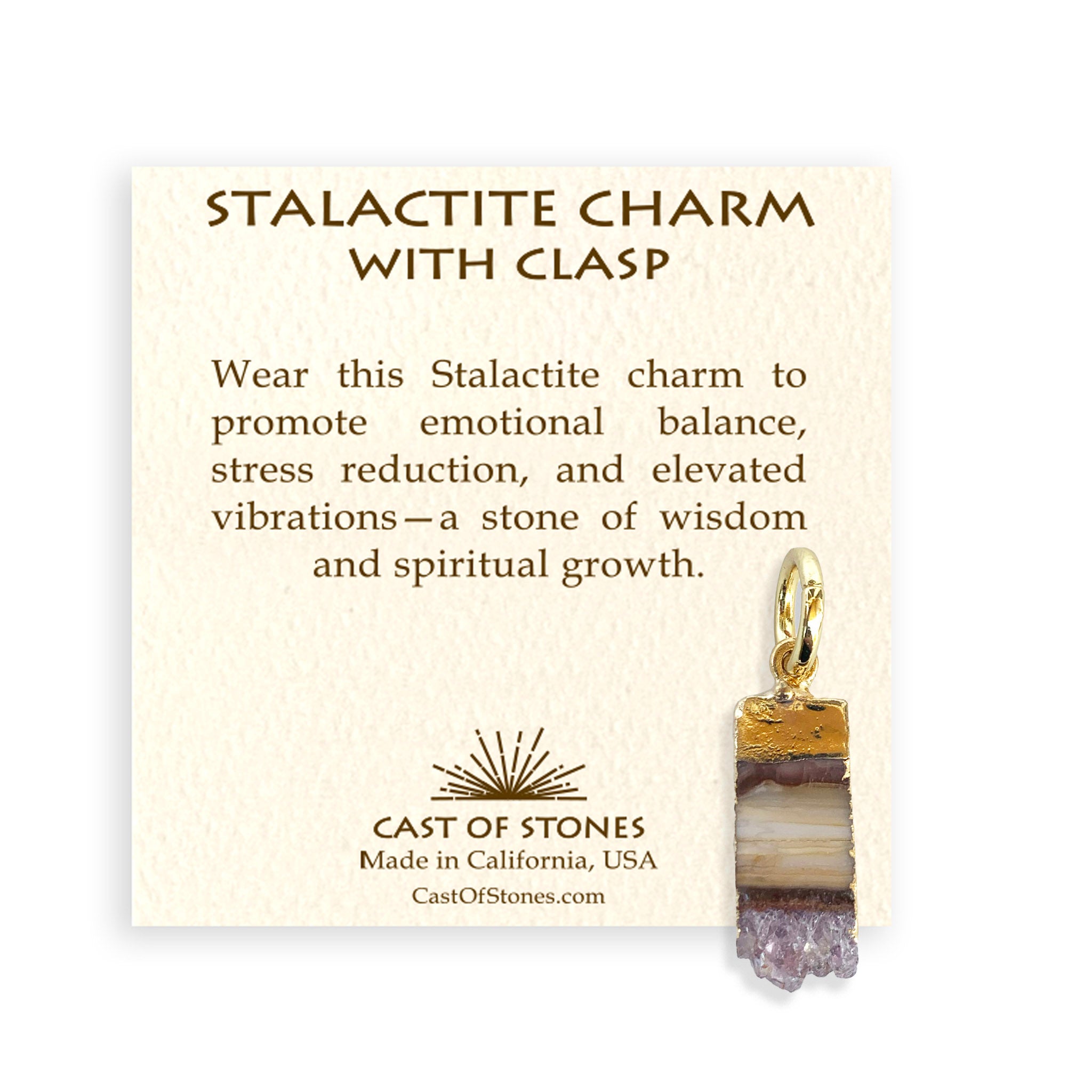 Stalactite Slice Pendant Charm