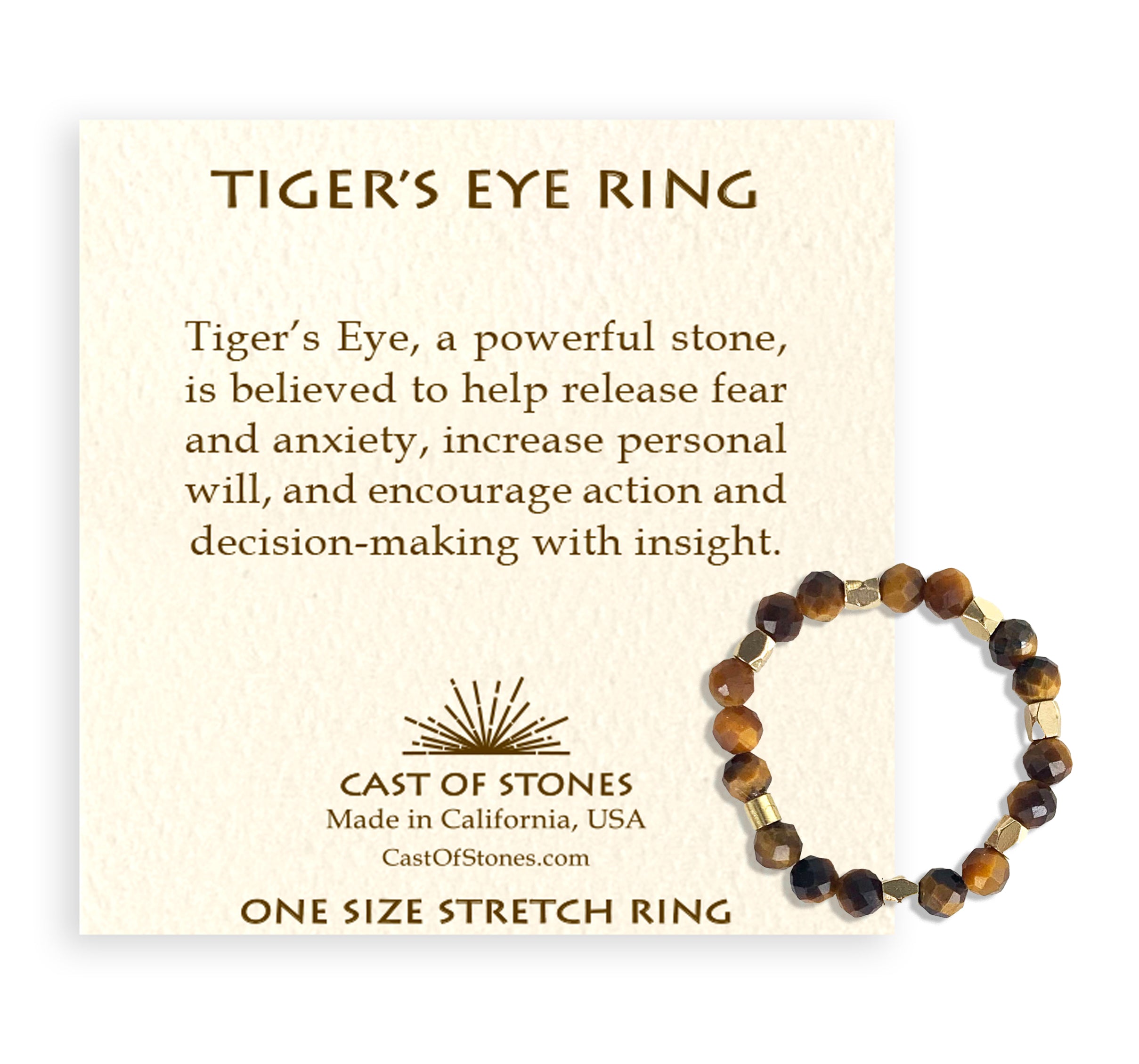 Tiger's Eye Gemstone Ring