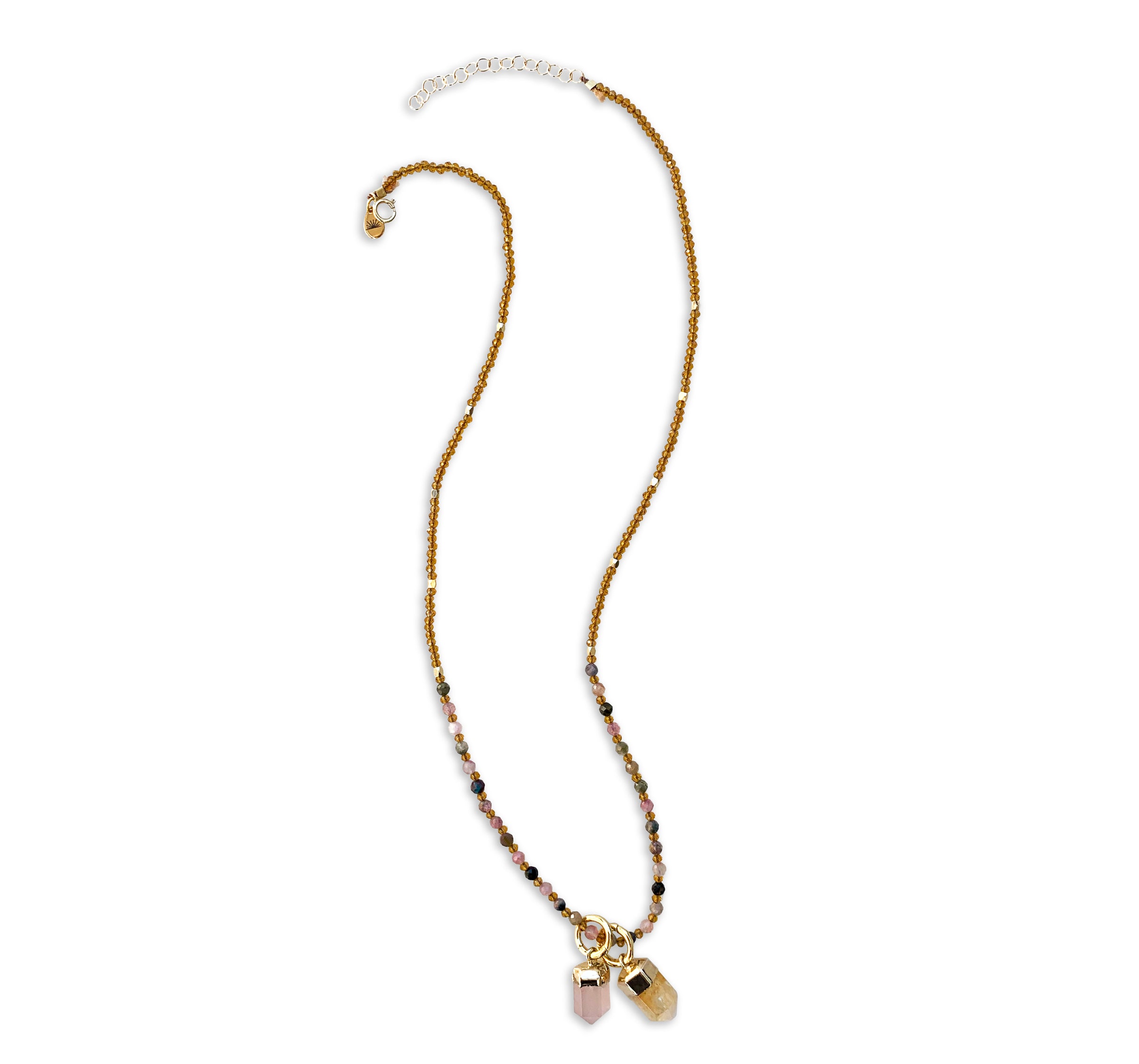 Cast-of-Stones-Tourmaline-Necklace-with-Rose-Quartz-and-Citrine-Charms