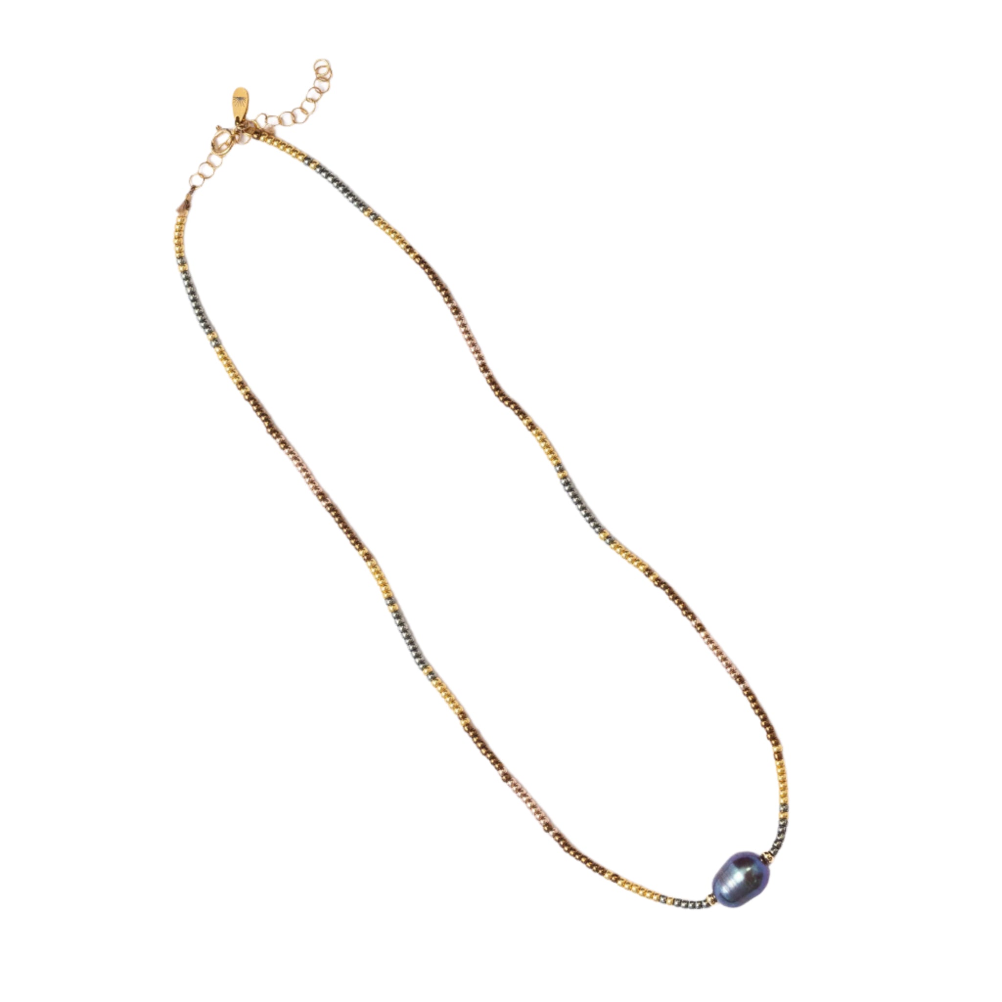 Black Pearl Solitaire Necklace