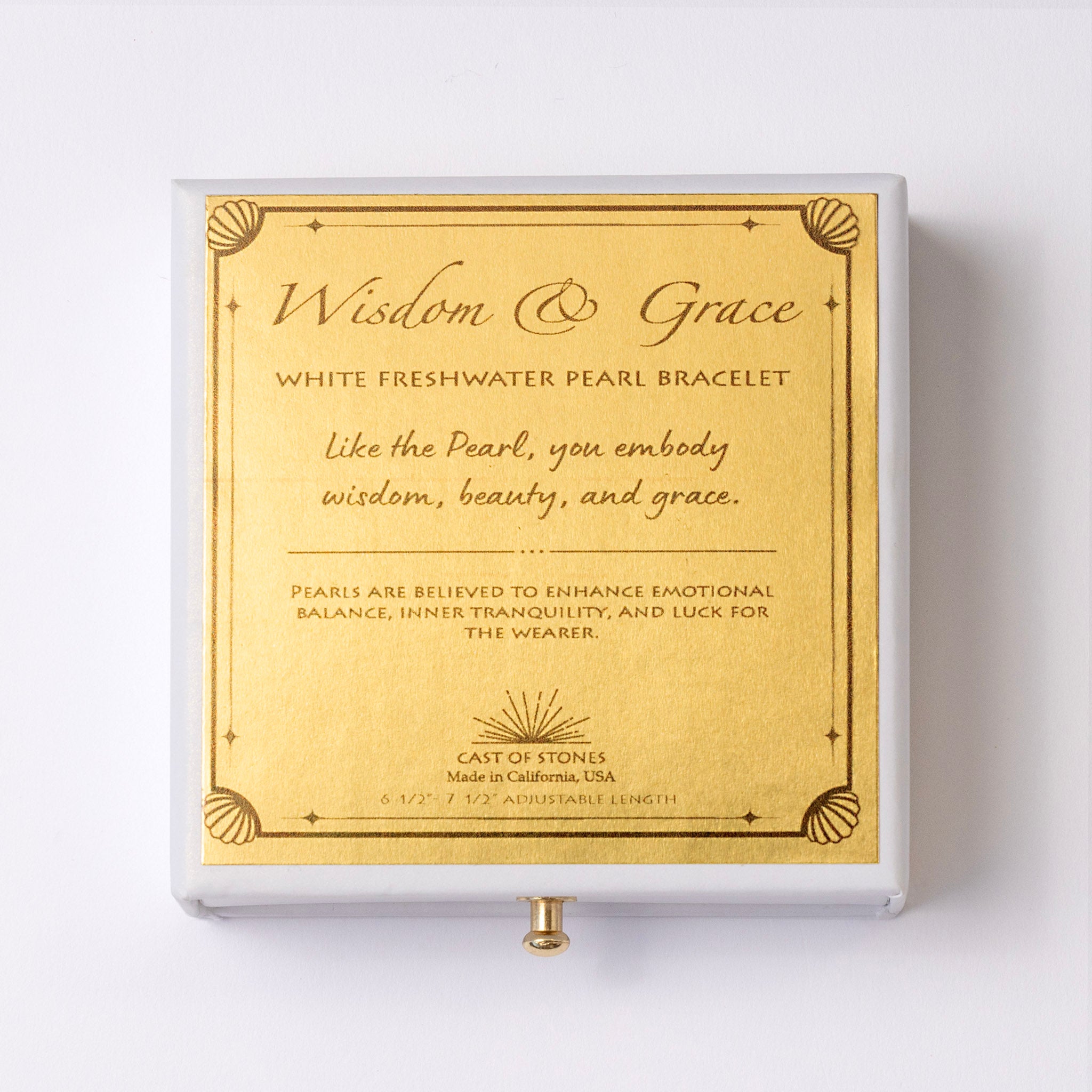Wisdom & Grace White Pearl Bracelet