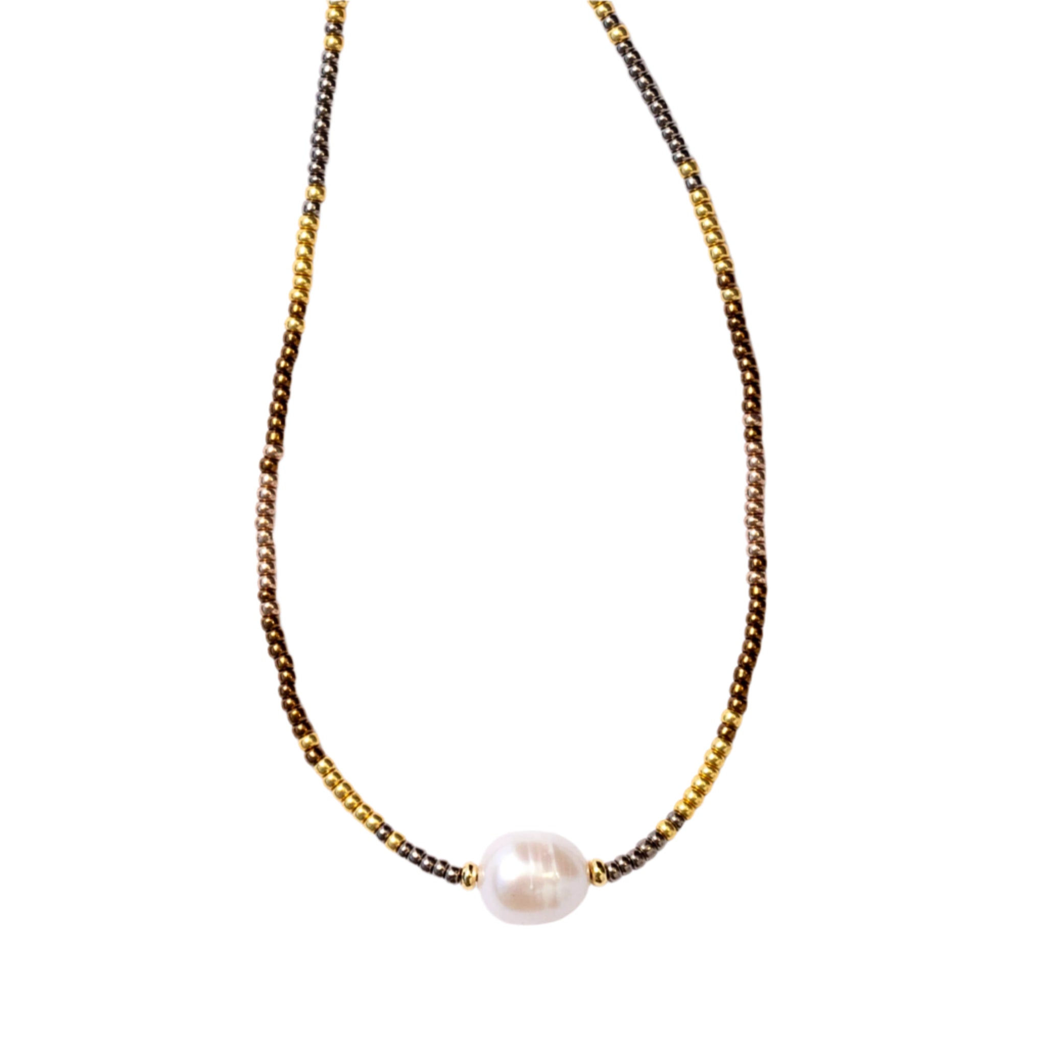Wisdom & Grace White Pearl Necklace