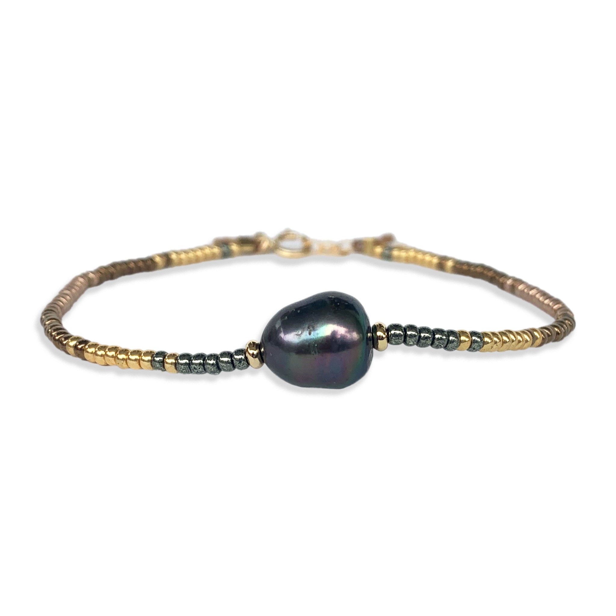 Wisdom & Grace Black Pearl Bracelet