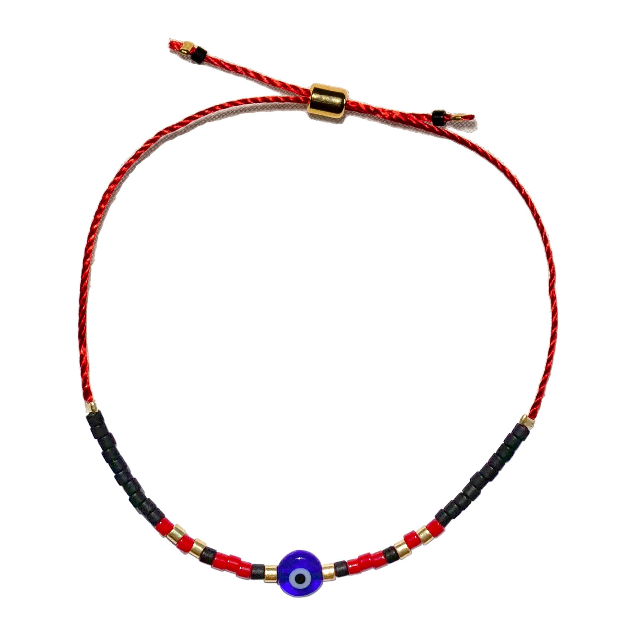 Evil Eye Bracelet - Cobalt/Red