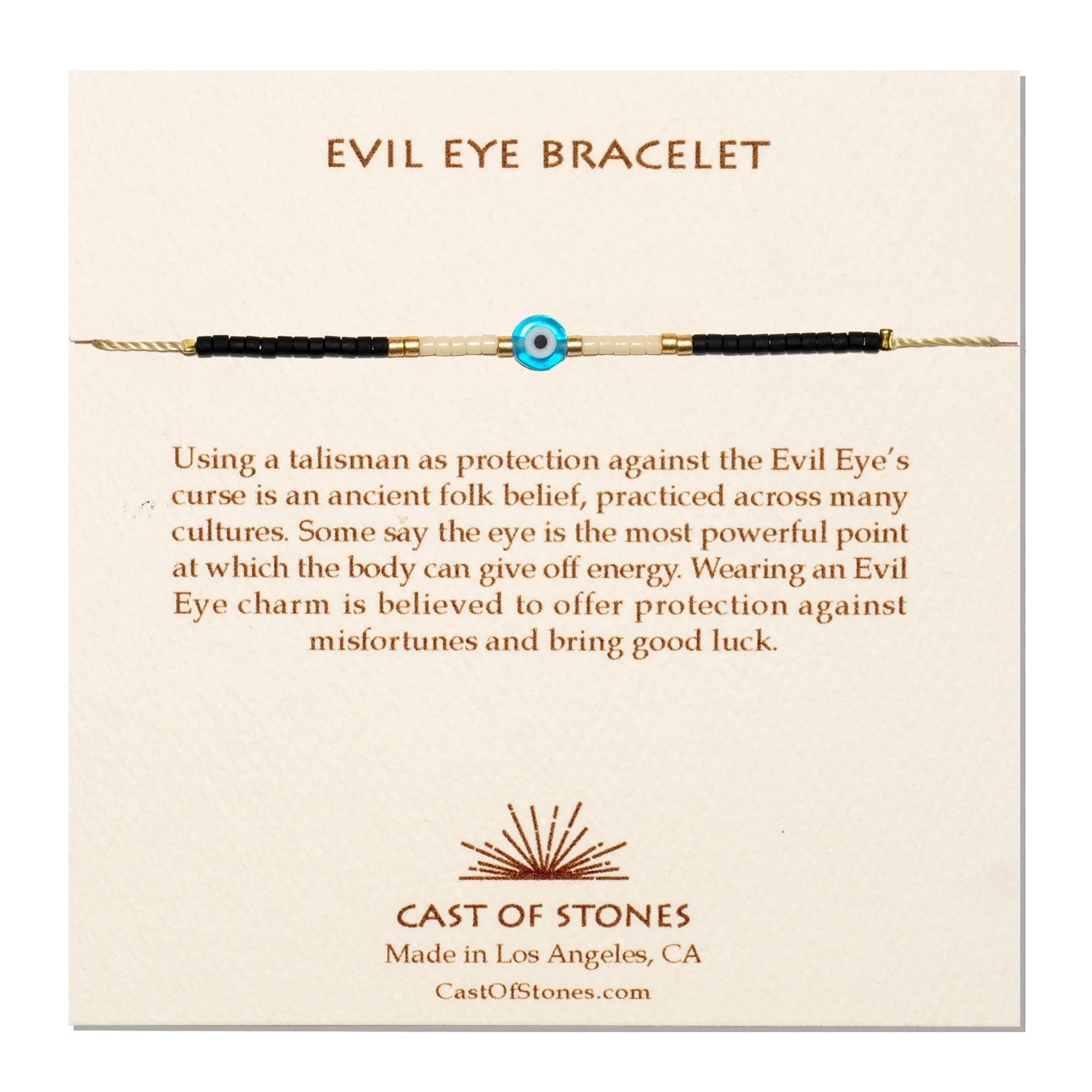 Evil Eye Bracelet- Turquoise/White