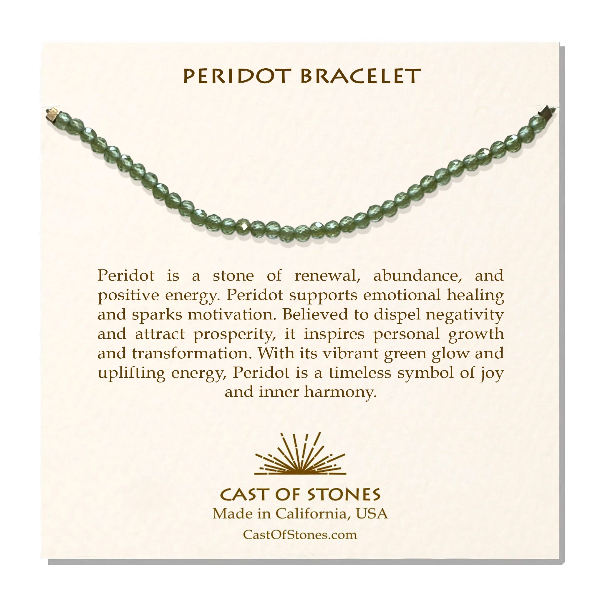 Peridot Gemstone Bracelet