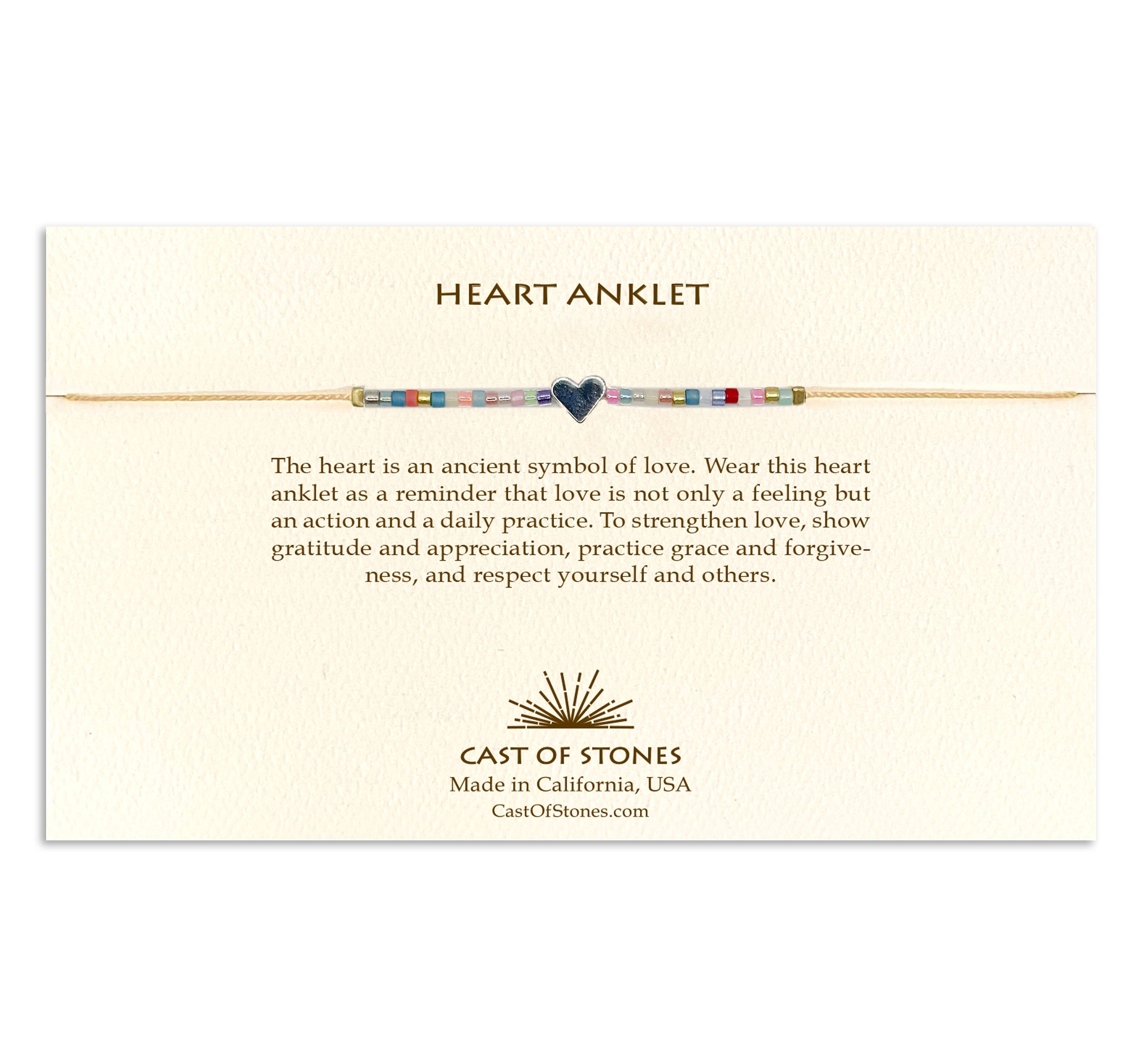 Heart Anklet - Silver Sweetheart