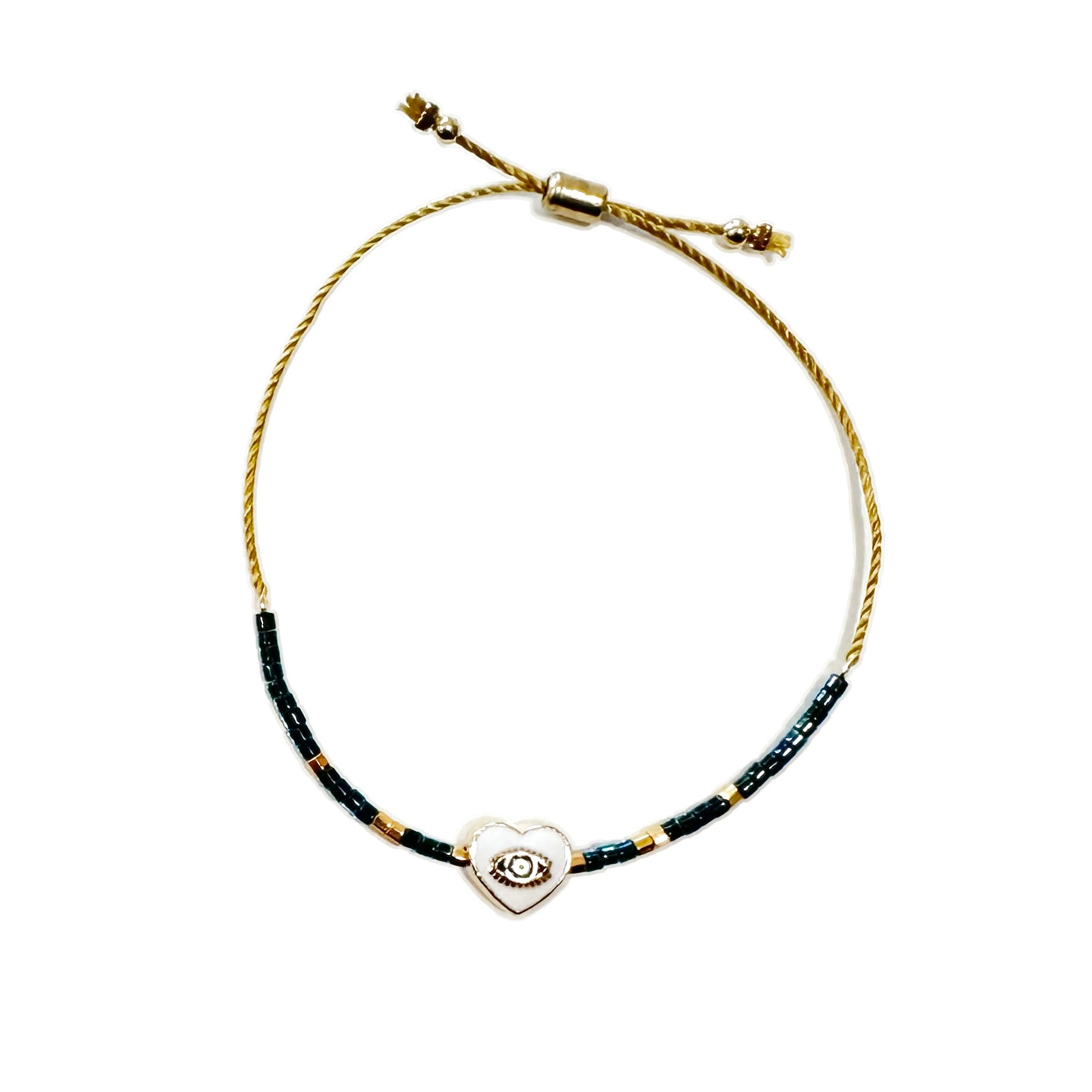 I HEART YOU Bracelet - Midnight/White