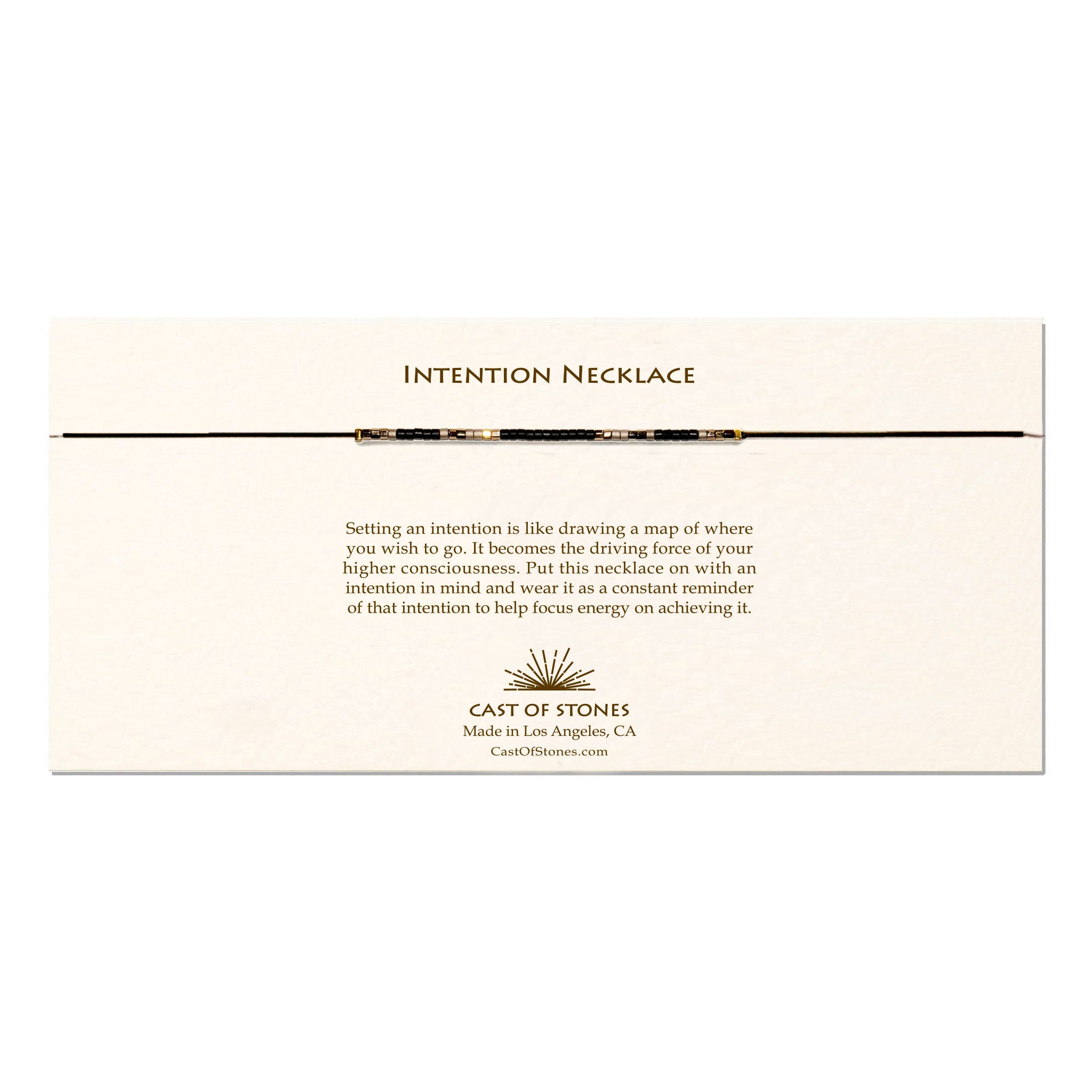 Intention Necklace - Black/Grey
