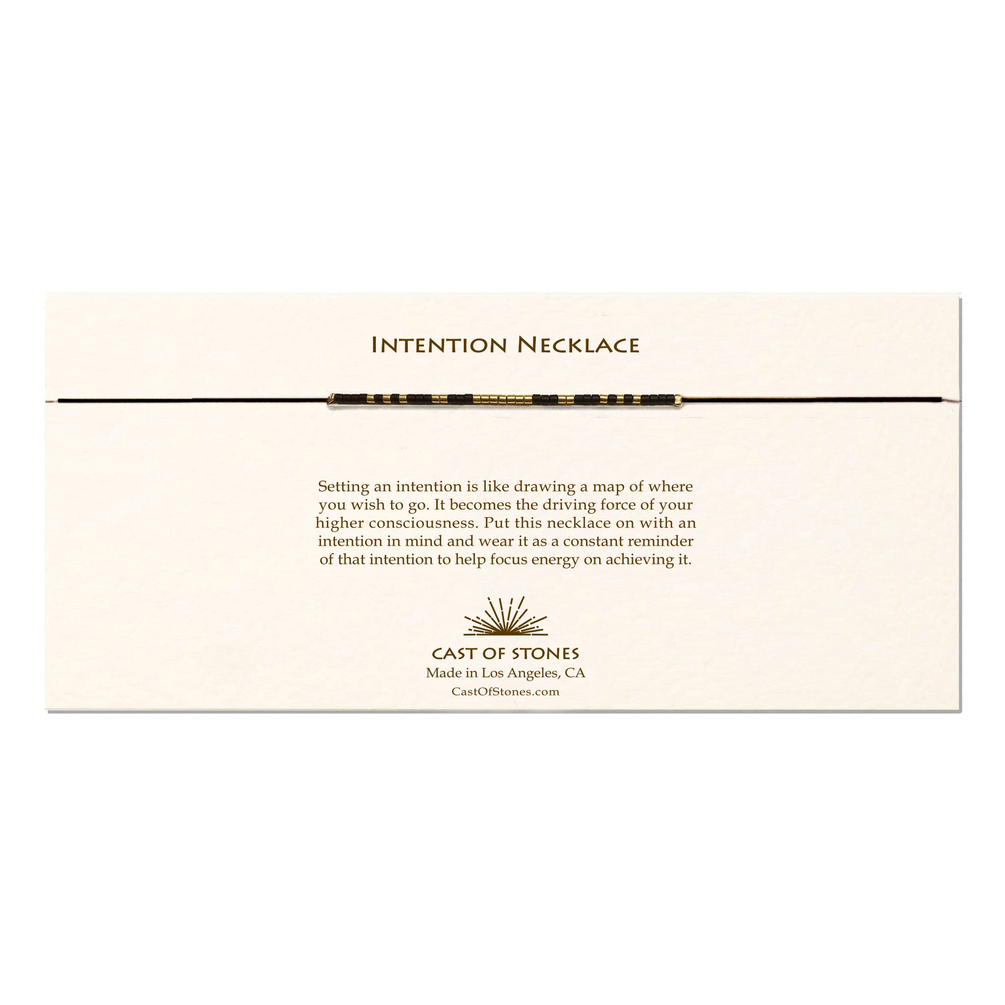 Intention Necklace -Gold/Black