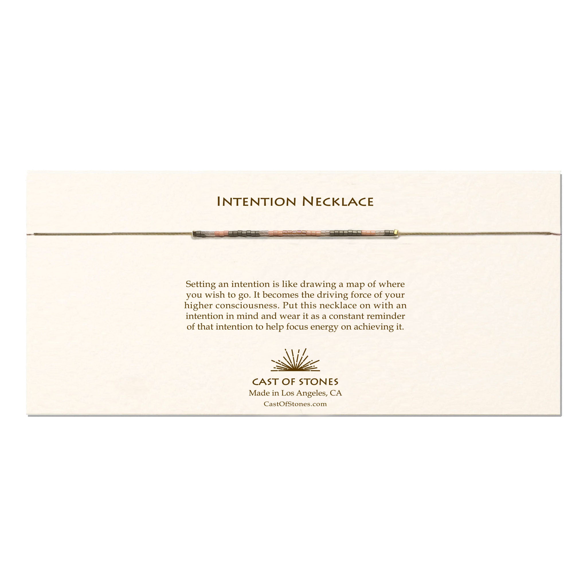 Intention Necklace - Rose Pink